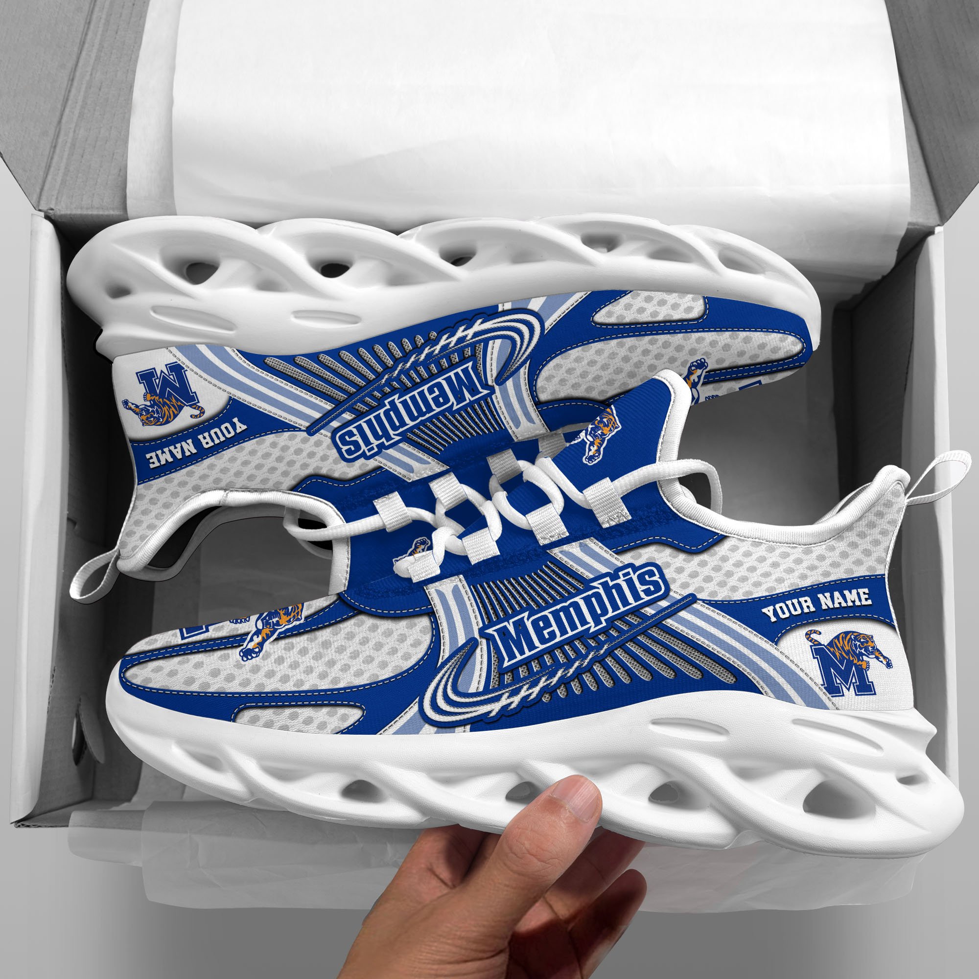 Memphis Tigers Clunky Sneakers Custom Your Name, Sport Sneakers ETRG-62343 - Famjoys Memphis Tigers Clunky Sneakers Custom Your Name, Sport Sneakers ETRG-62343 - Famjoys