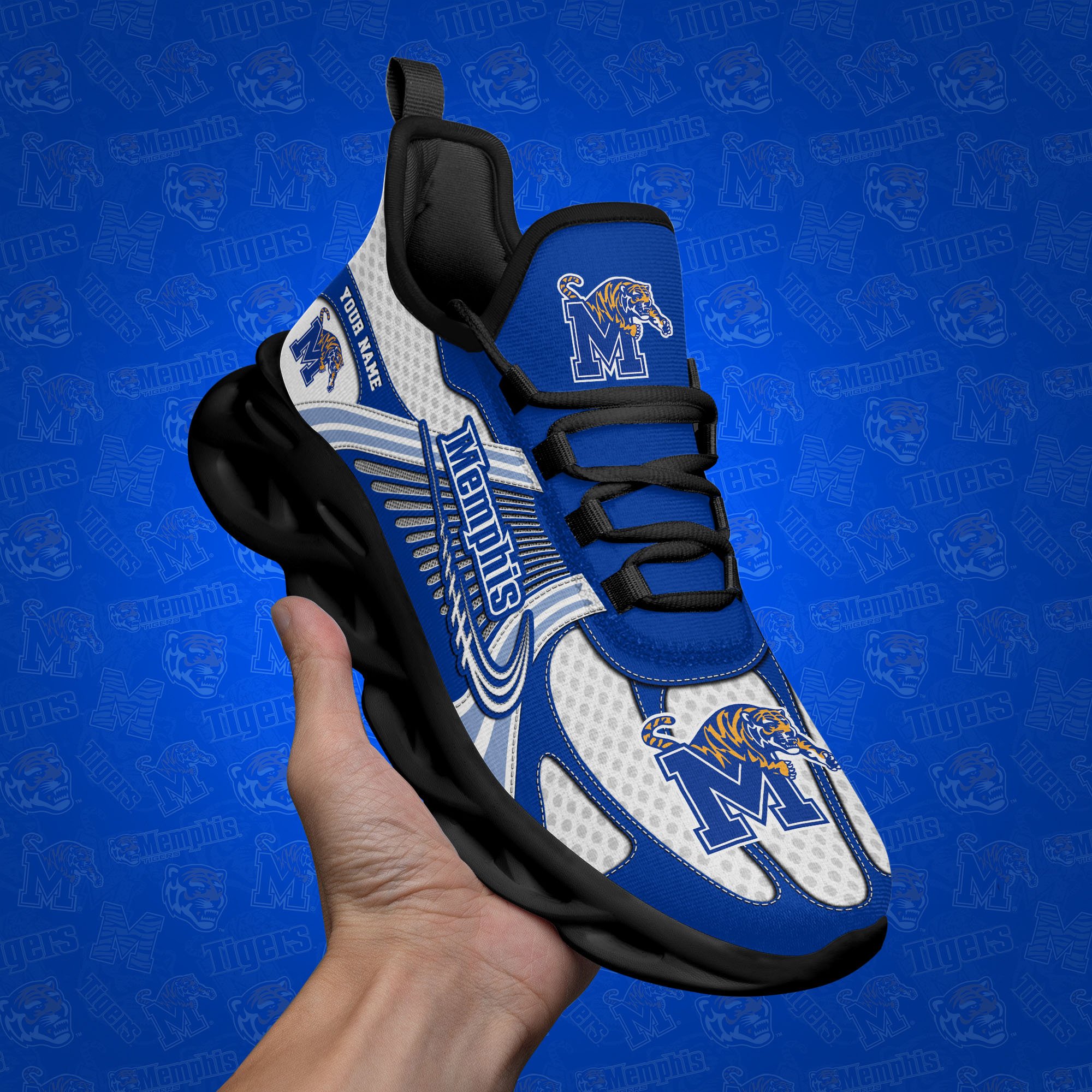 Memphis Tigers Clunky Sneakers Custom Your Name, Sport Sneakers ETRG-62343 - Famjoys Memphis Tigers Clunky Sneakers Custom Your Name, Sport Sneakers ETRG-62343 - Famjoys