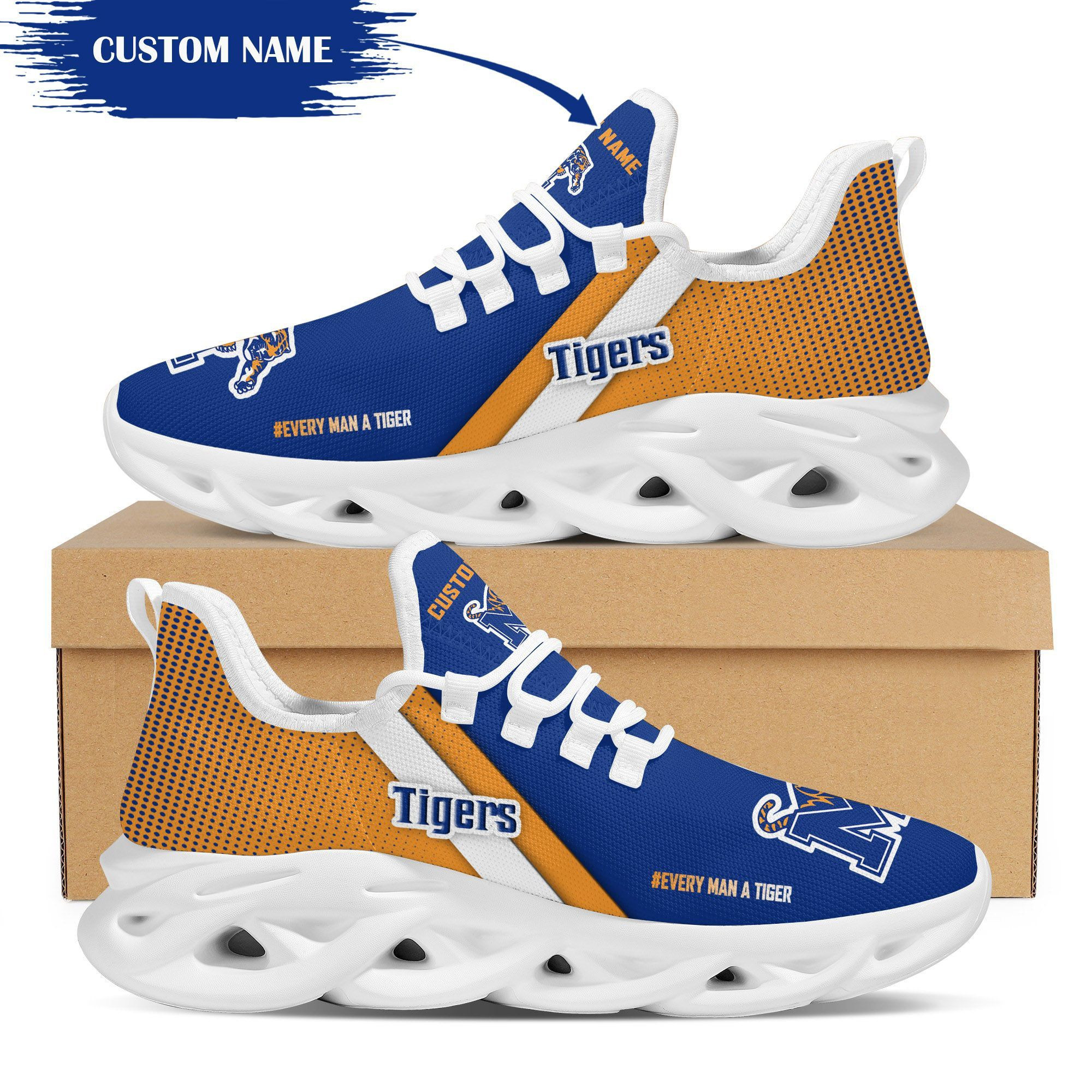 Memphis Tigers Custom Personalized Max Soul Sneakers Shoes