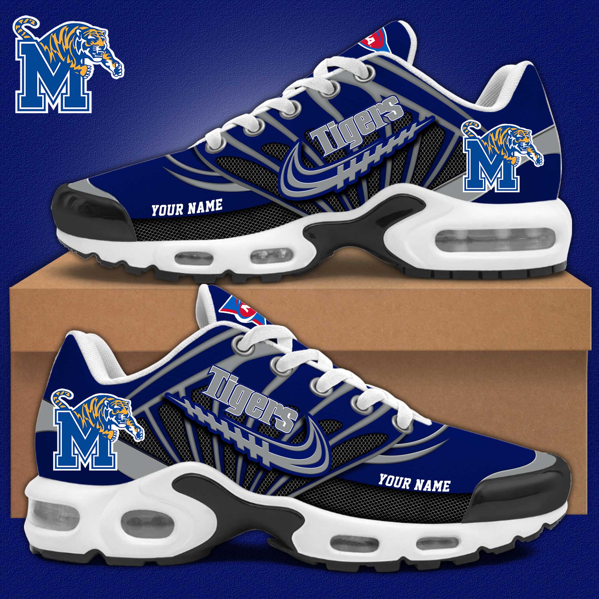 Memphis Tigers Football Personalized Air Max Plus Sneakers - Famjoys Memphis Tigers Football Personalized Air Max Plus Sneakers - Famjoys