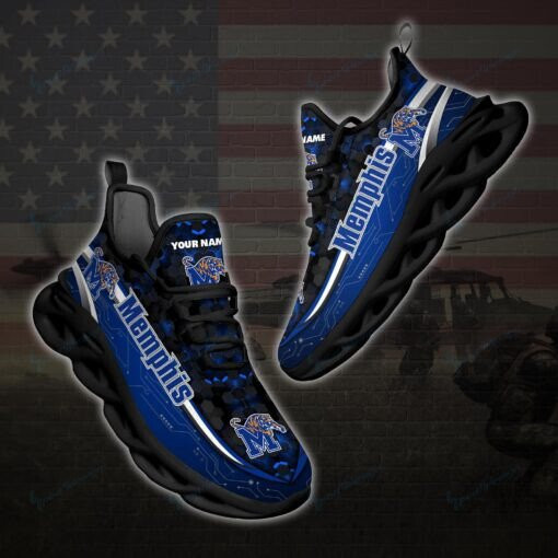 Memphis Tigers Personalized Max Soul YZ Running Sneakers 121 - Famjoys Memphis Tigers Personalized Max Soul YZ Running Sneakers 121 - Famjoys