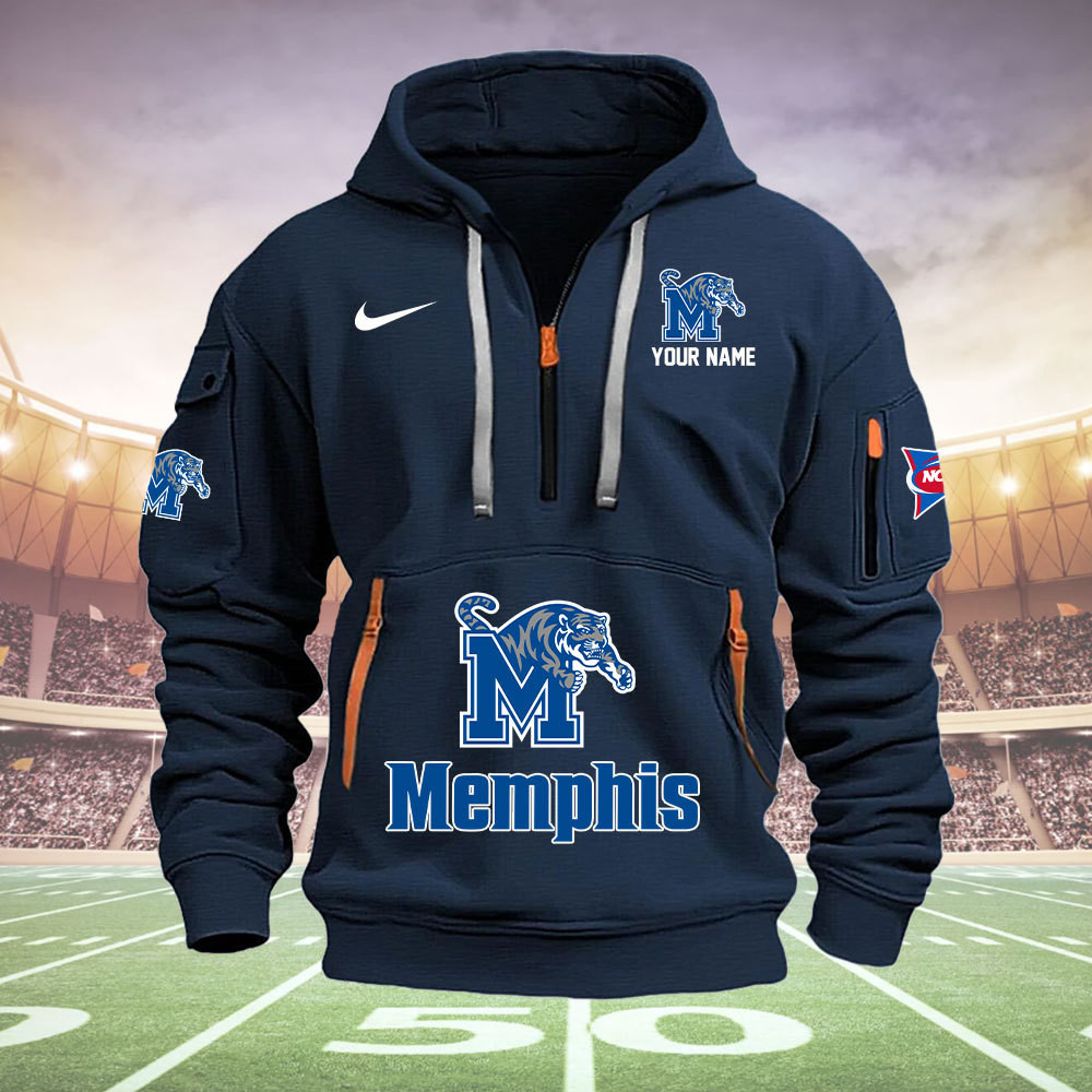 Memphis Tigers Quarter Zip Hoodie - Famjoys Memphis Tigers Quarter Zip Hoodie - Famjoys