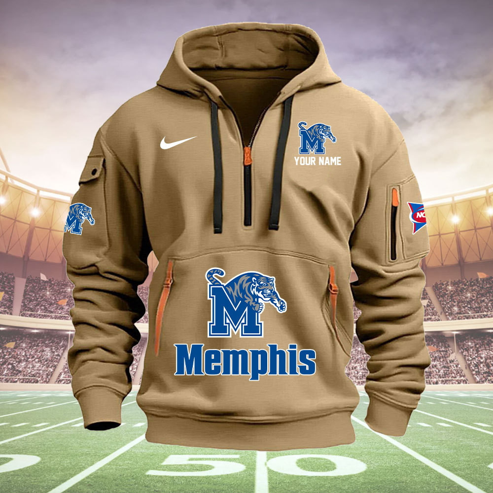 Memphis Tigers Quarter Zip Hoodie - Famjoys Memphis Tigers Quarter Zip Hoodie - Famjoys