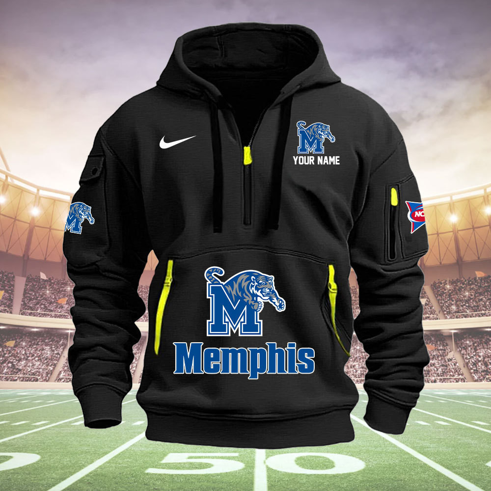 Memphis Tigers Quarter Zip Hoodie - Famjoys Memphis Tigers Quarter Zip Hoodie - Famjoys