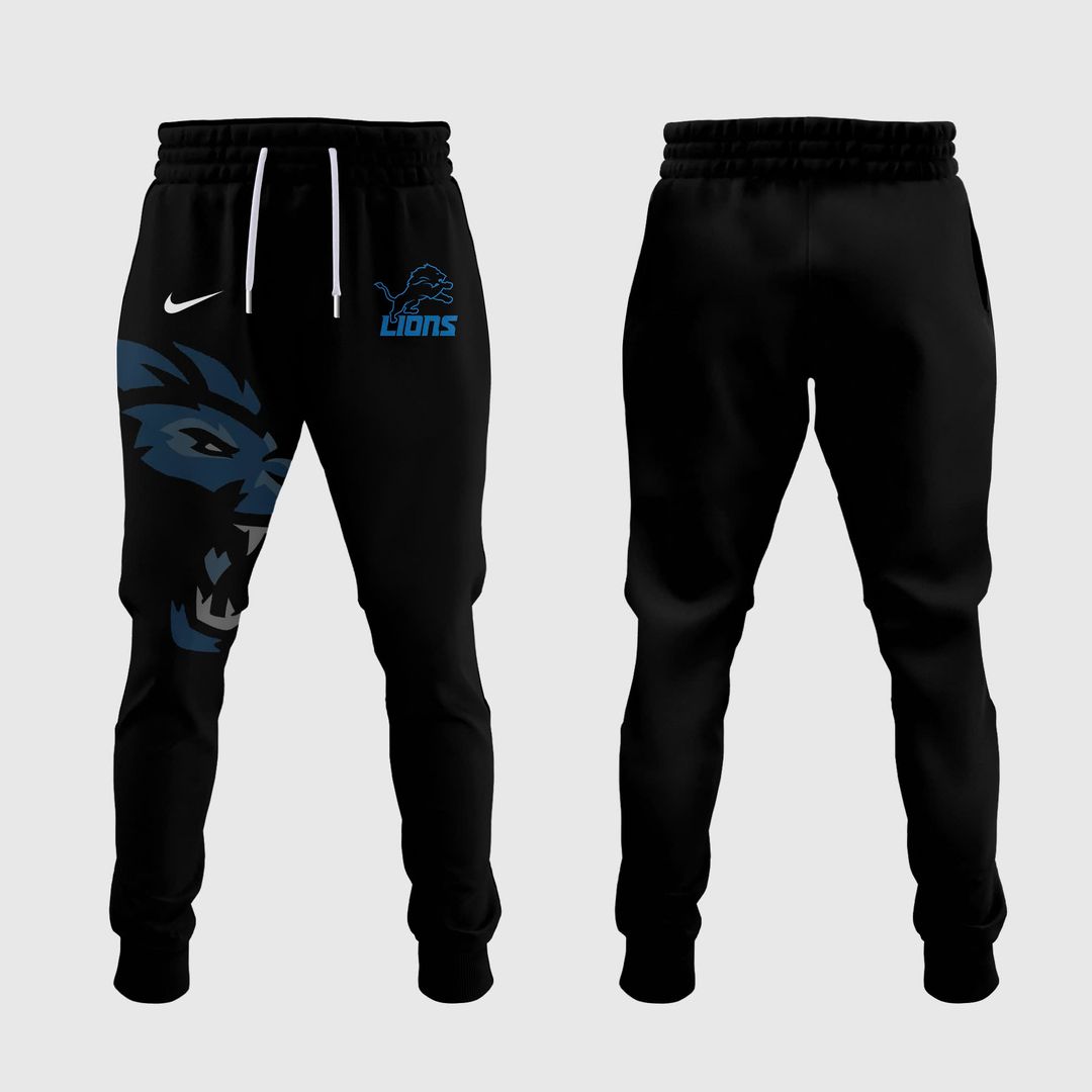Men's Black Detroit Lions Alternate Helmet Pullover Hoodie - Famjoys Men's Black Detroit Lions Alternate Helmet Pullover Hoodie - Famjoys