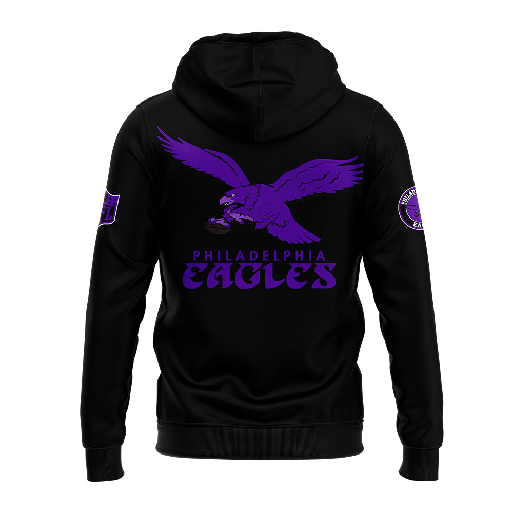 Men's Black Philadelphia Eagles 2024 Domestic Violence Awareness Month Hoodie - Famjoys Men's Black Philadelphia Eagles 2024 Domestic Violence Awareness Month Hoodie - Famjoys
