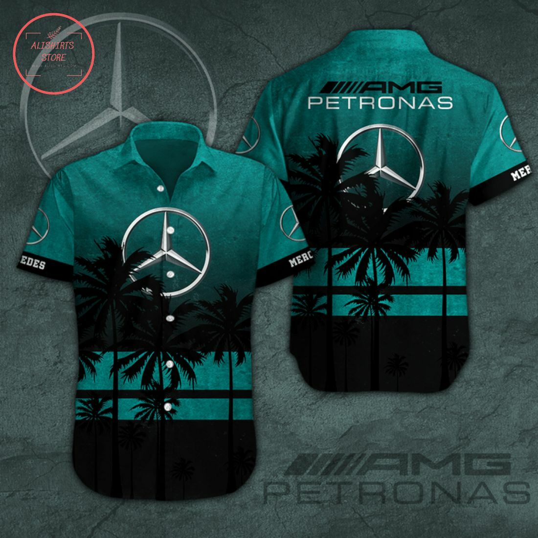 Mercedes Amg Petronas F1 Team Hawaiian Shirt - Famjoys Mercedes Amg Petronas F1 Team Hawaiian Shirt - Famjoys