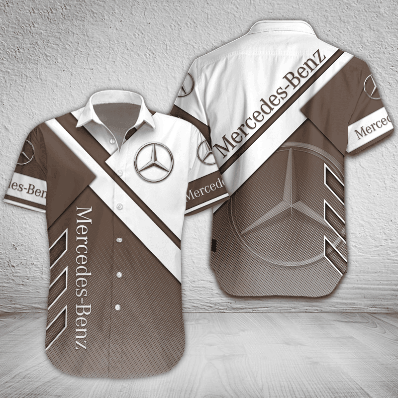 Mercedes-Benz Button Shirt Custom Name, Multicolor - Famjoys Mercedes-Benz Button Shirt Custom Name, Multicolor - Famjoys