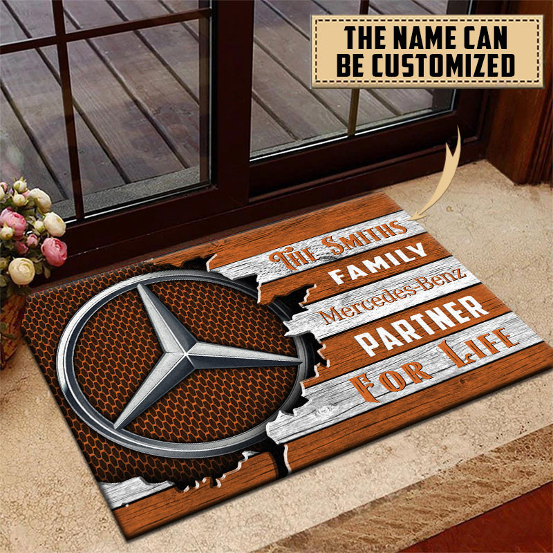 Mercedes-Benz Doormat Custom Name, Multicolor - Famjoys Mercedes-Benz Doormat Custom Name, Multicolor - Famjoys