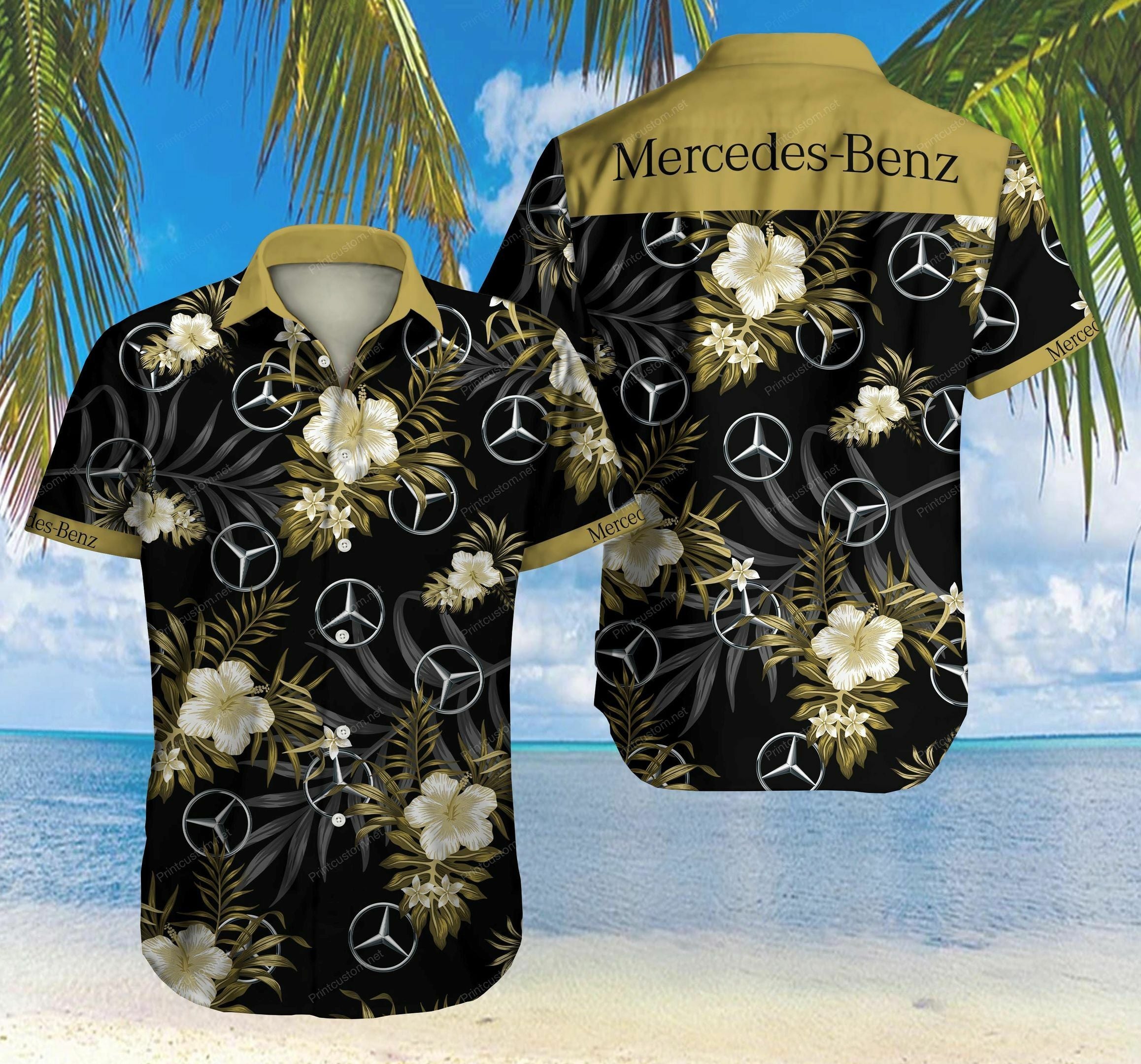 Mercedes Benz Hawaiian Shirt Summer Shirt - Famjoys Mercedes Benz Hawaiian Shirt Summer Shirt - Famjoys
