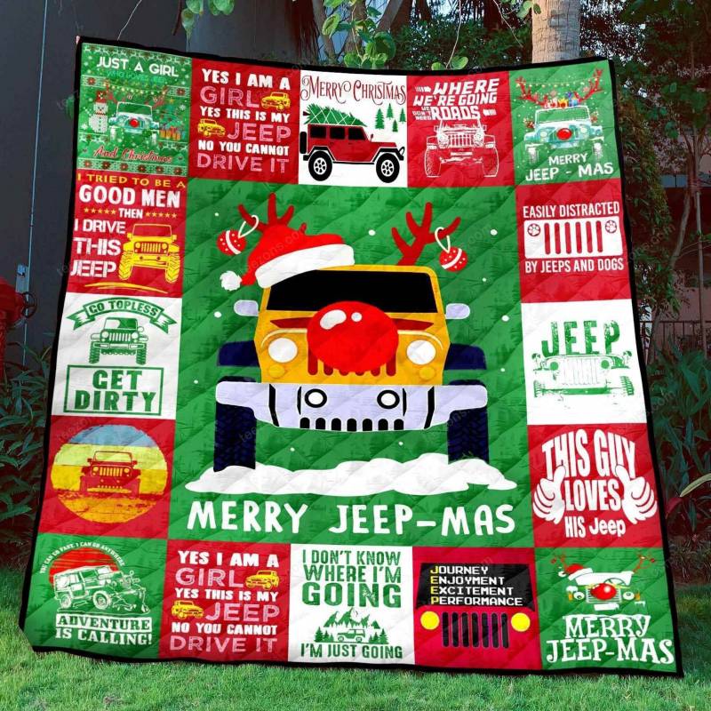 Merry Jeep Mas Blanket TH1507 Quilt - Famjoys Merry Jeep Mas Blanket TH1507 Quilt - Famjoys