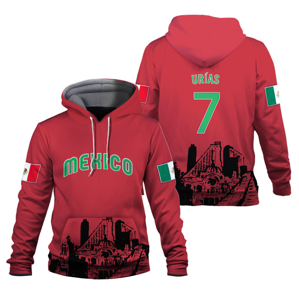 Mexico Baseball Flag UrÃas 7 2023 World Baseball Classic Red Unisex 3D Hoodie - Famjoys Mexico Baseball Flag UrÃas 7 2023 World Baseball Classic Red Unisex 3D Hoodie - Famjoys