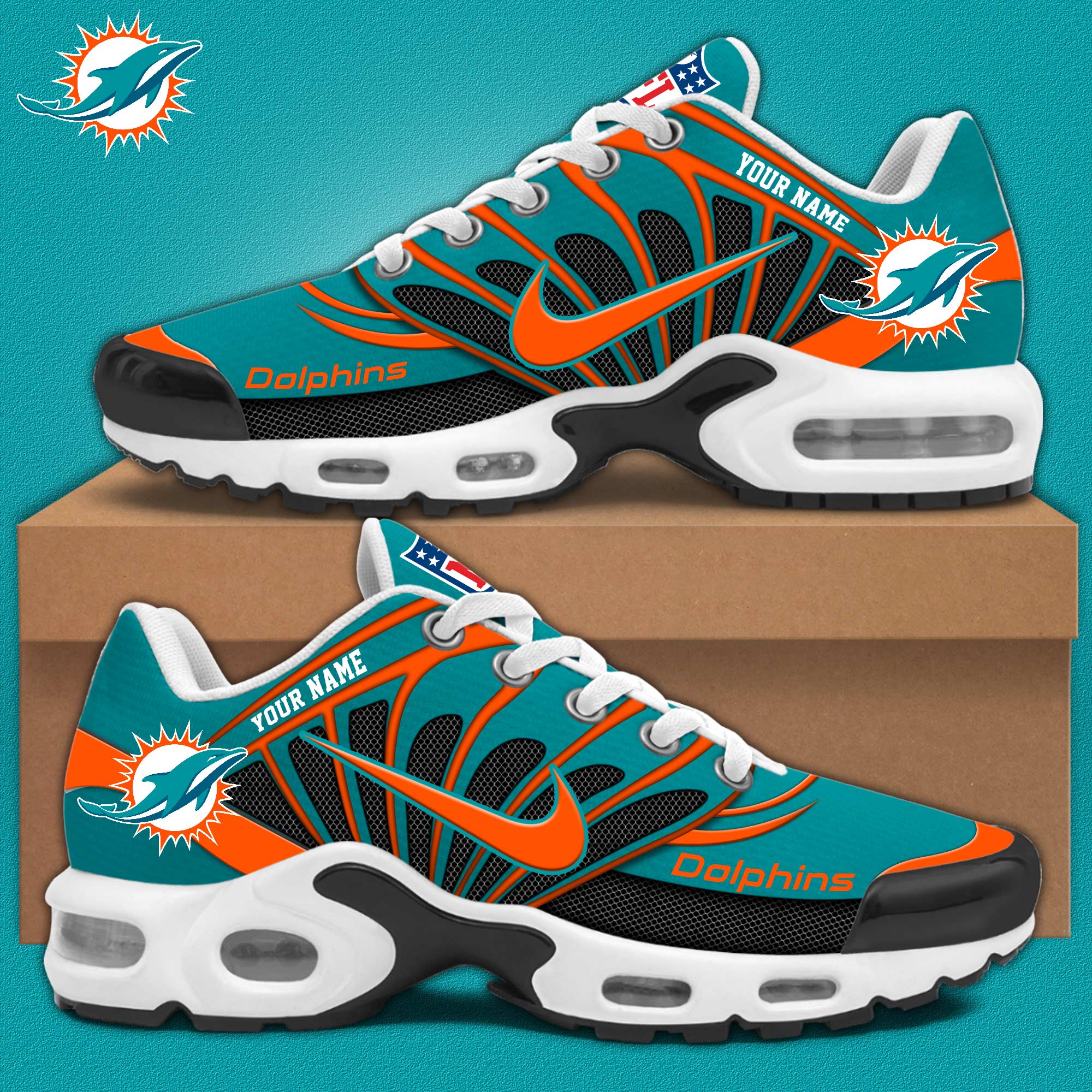 Miami Dolphin Sneakers 2024 - Famjoys Miami Dolphin Sneakers 2024 - Famjoys