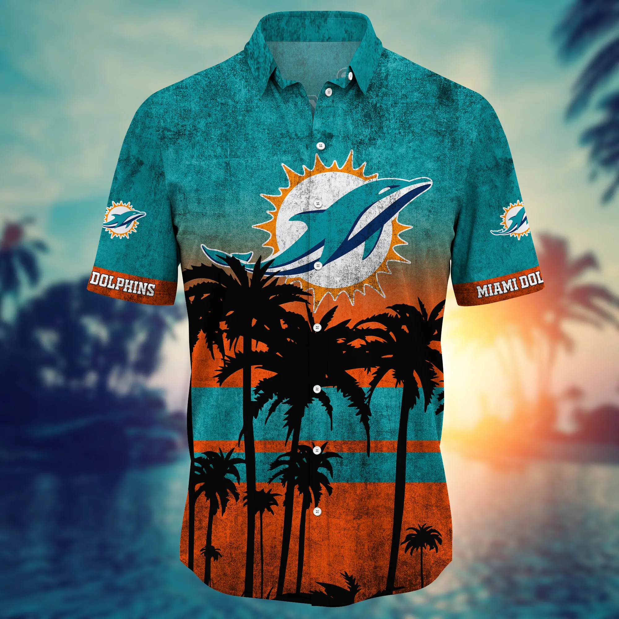 Miami Dolphins Hawaii Shirt Short Style Hot Trending Summer - Famjoys Miami Dolphins Hawaii Shirt Short Style Hot Trending Summer - Famjoys