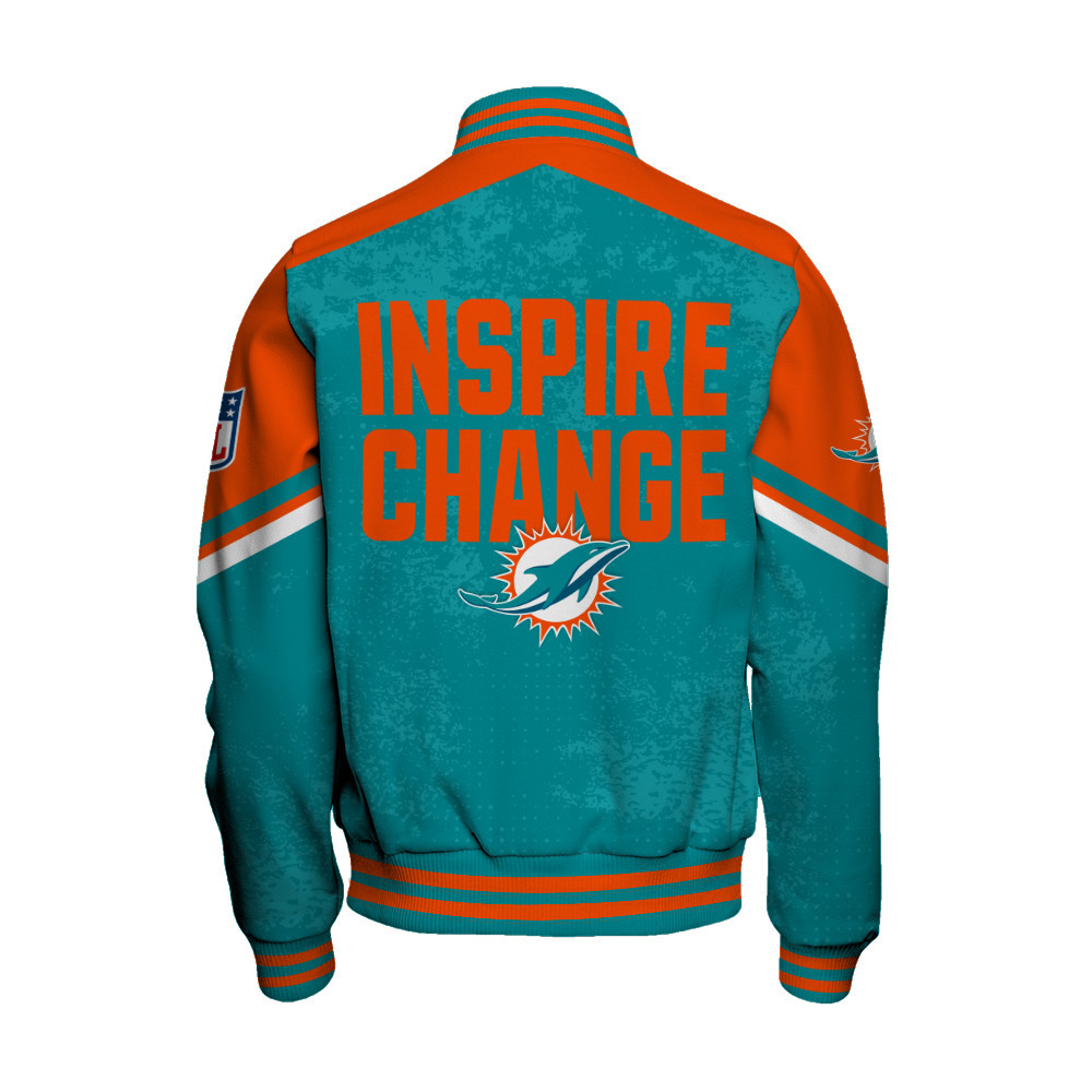 Miami Dolphins - Immortal Style Unisex Varsity Jacket - Famjoys Miami Dolphins - Immortal Style Unisex Varsity Jacket - Famjoys
