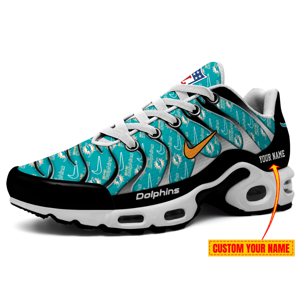 Miami Dolphins-Pattern Swoosh Personalized H56 Shoes-SP16112320ID02DS08 - Famjoys Miami Dolphins-Pattern Swoosh Personalized H56 Shoes-SP16112320ID02DS08 - Famjoys
