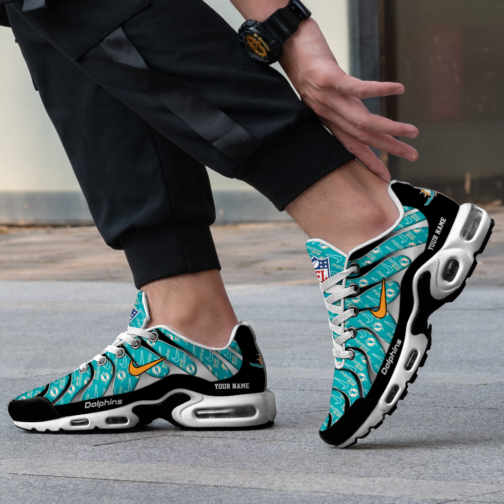 Miami Dolphins-Pattern Swoosh Personalized H56 Shoes-SP16112320ID02DS08 - Famjoys Miami Dolphins-Pattern Swoosh Personalized H56 Shoes-SP16112320ID02DS08 - Famjoys