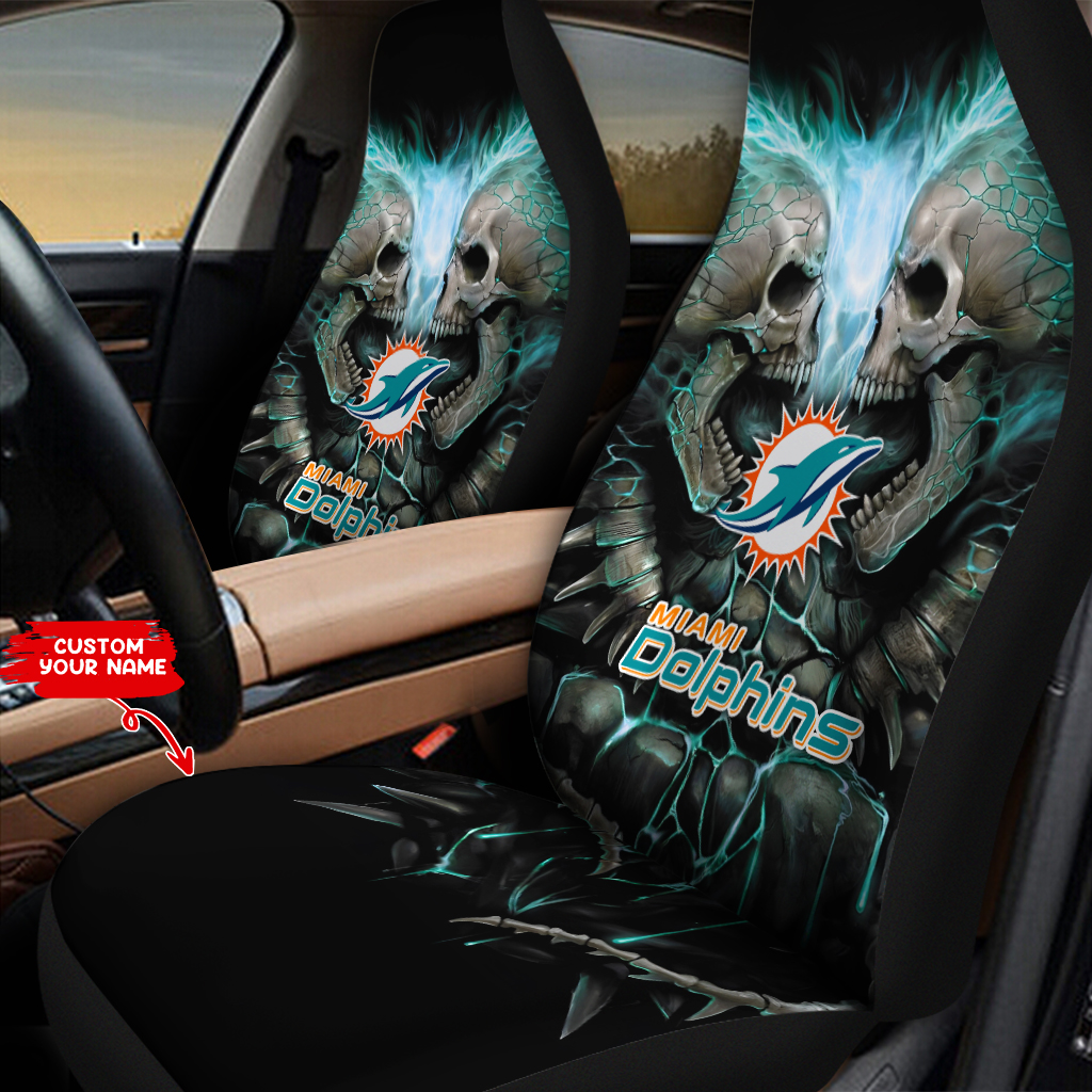 Miami Dolphins Personalized Car Seat Covers BGCSC705 - Famjoys Miami Dolphins Personalized Car Seat Covers BGCSC705 - Famjoys