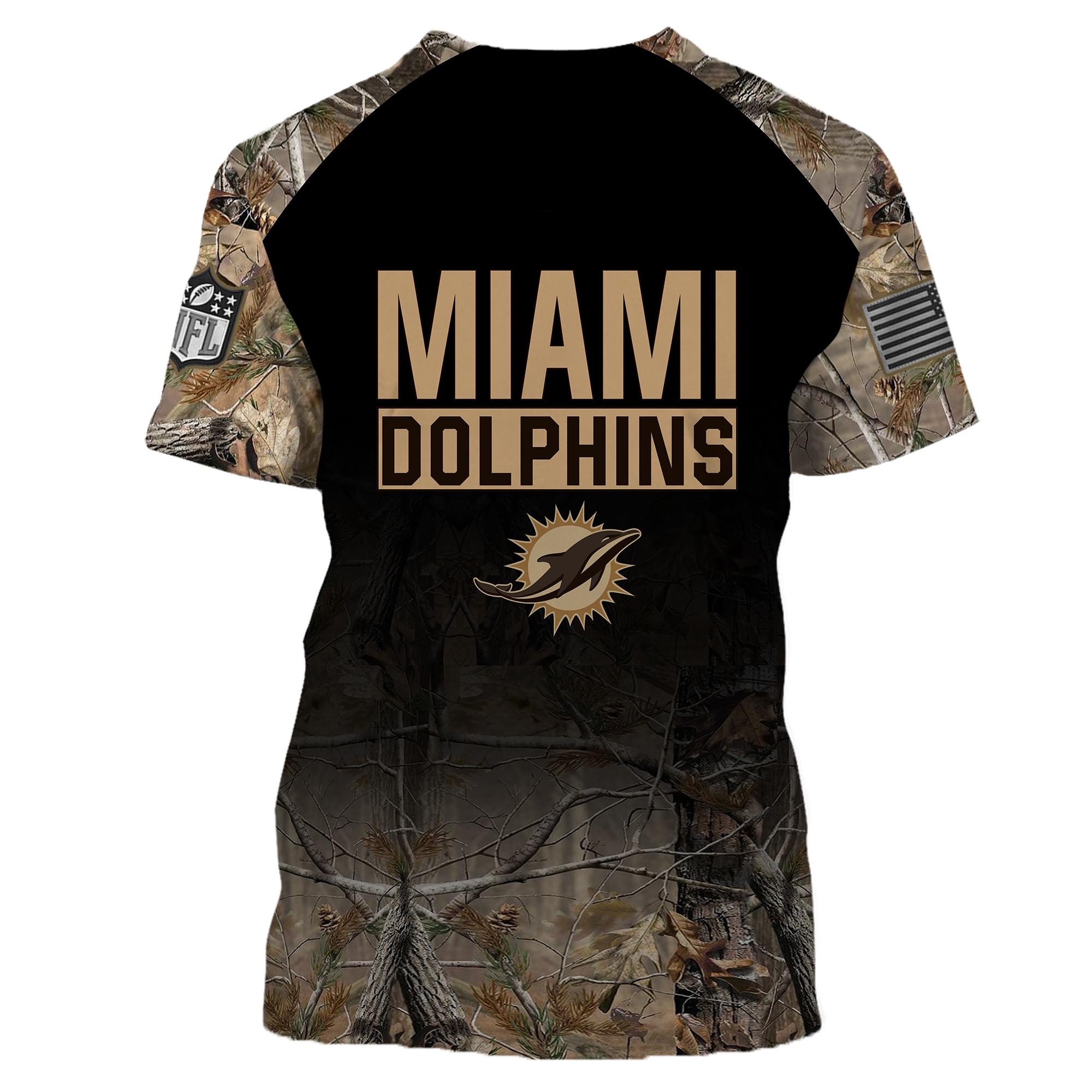 Miami Dolphins Personalized Hunting Camo Hoodie,T-Shirt, Sweatshirt, Zipper - Famjoys Miami Dolphins Personalized Hunting Camo Hoodie,T-Shirt, Sweatshirt, Zipper - Famjoys