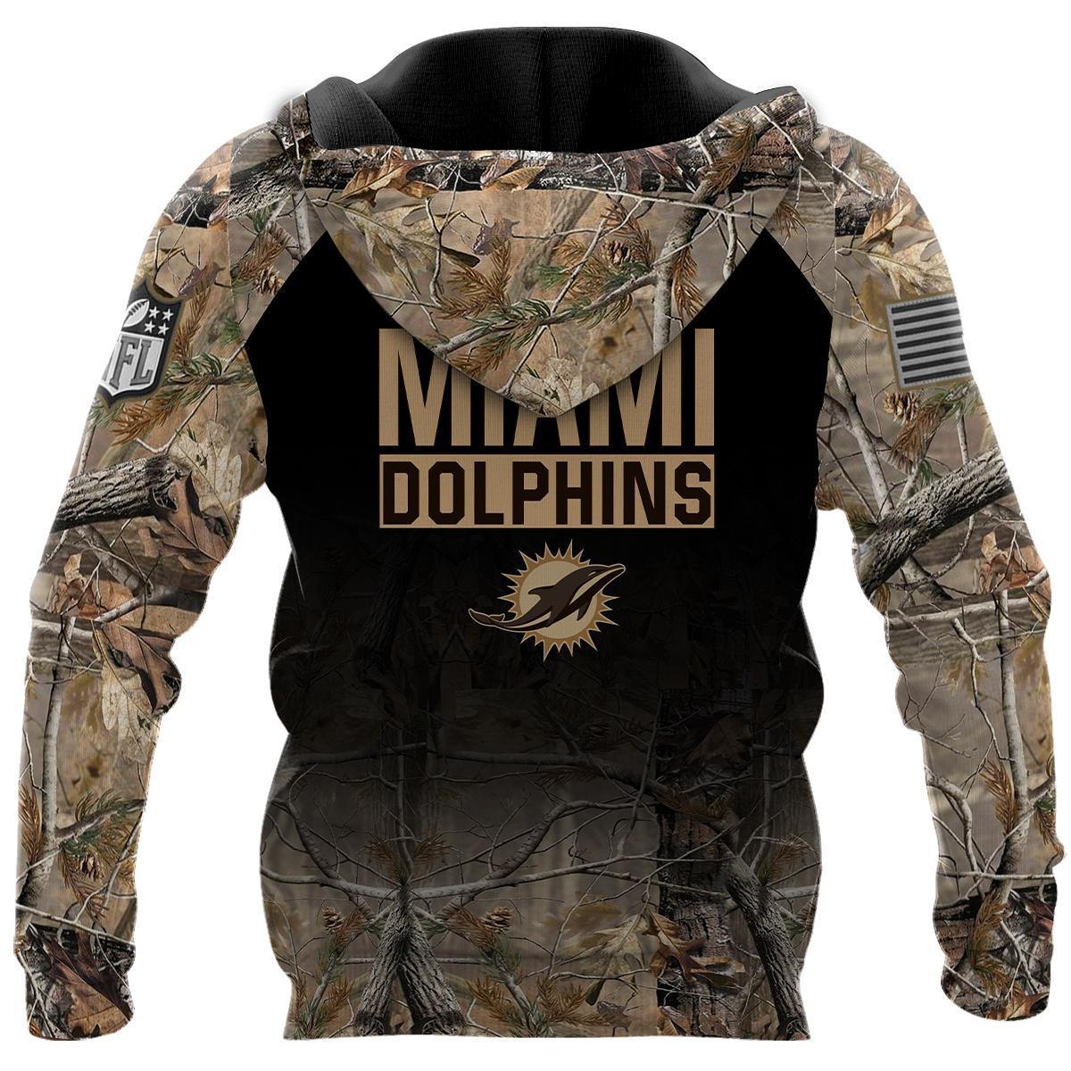 Miami Dolphins Personalized Hunting Camo Hoodie,T-Shirt, Sweatshirt, Zipper - Famjoys Miami Dolphins Personalized Hunting Camo Hoodie,T-Shirt, Sweatshirt, Zipper - Famjoys