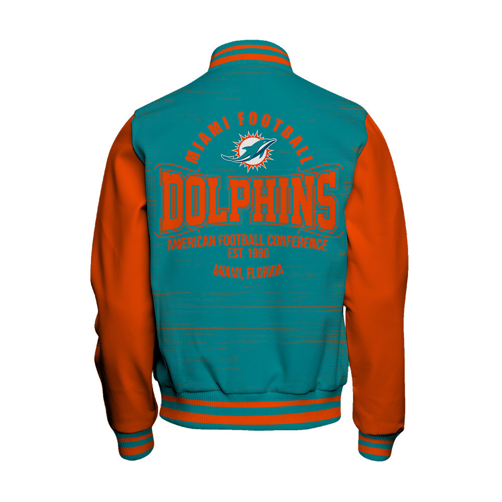 Miami Dolphins - Proud Of The Shirt Unisex Varsity Jacket - Famjoys Miami Dolphins - Proud Of The Shirt Unisex Varsity Jacket - Famjoys
