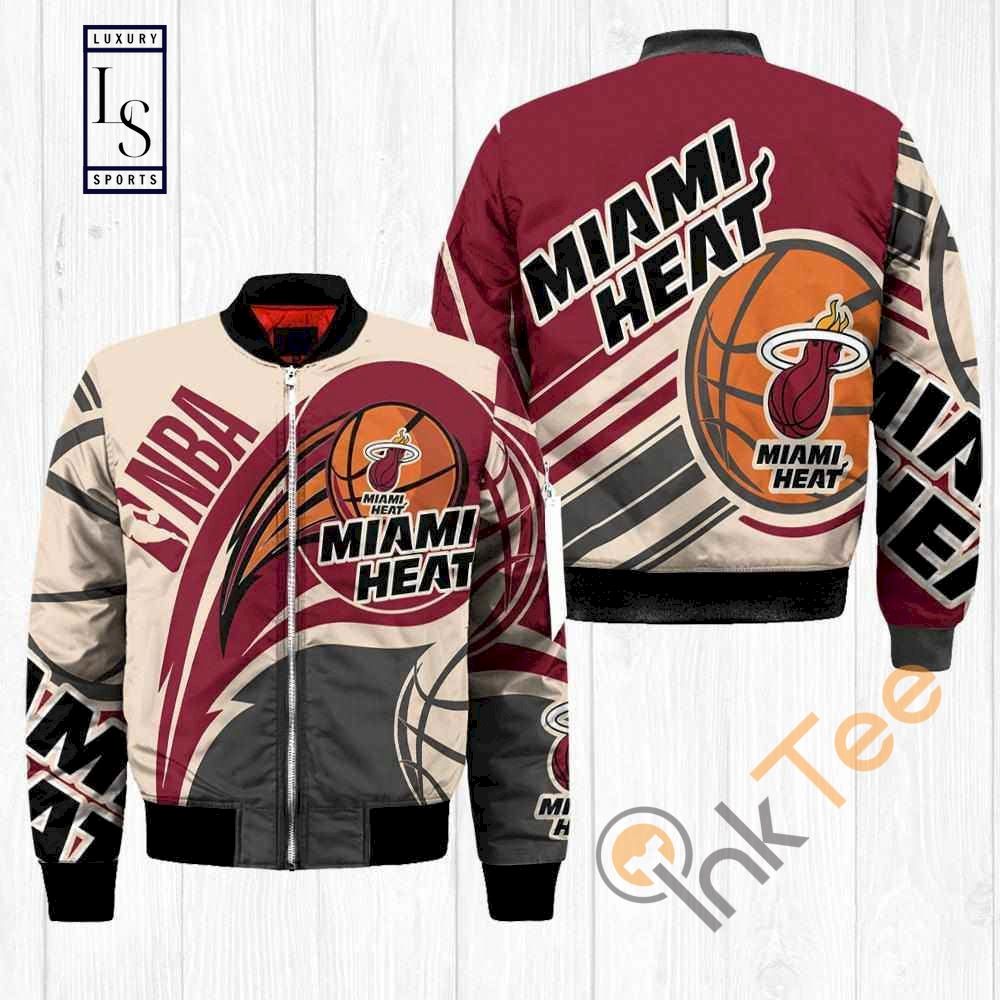 Miami Heat Bomber Jacket - Famjoys Miami Heat Bomber Jacket - Famjoys