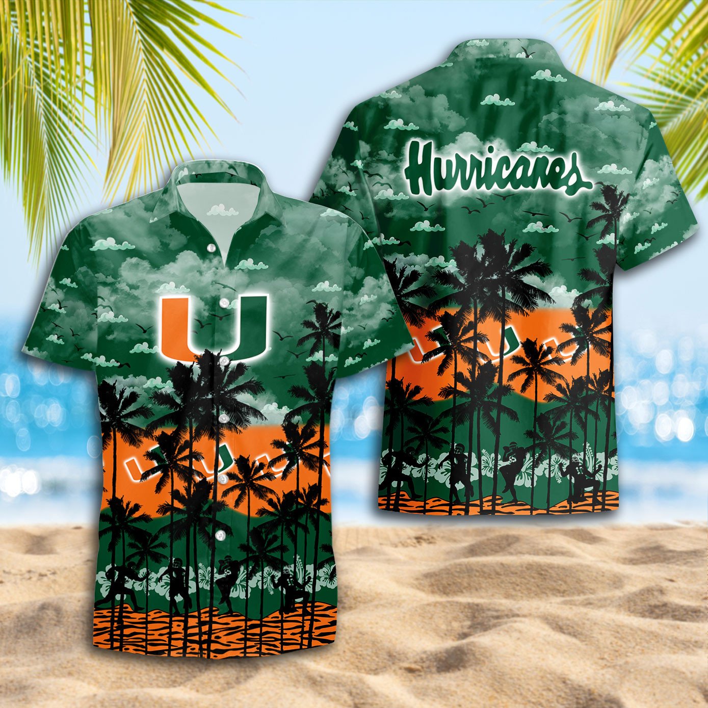 Miami Hurricanes Hawaiian Shirt Trending Summer - Famjoys Miami Hurricanes Hawaiian Shirt Trending Summer - Famjoys