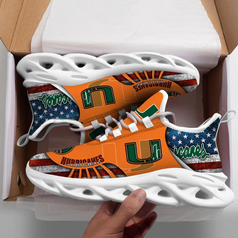 Miami Hurricanes Max Soul Clunky Shoes - Famjoys Miami Hurricanes Max Soul Clunky Shoes - Famjoys