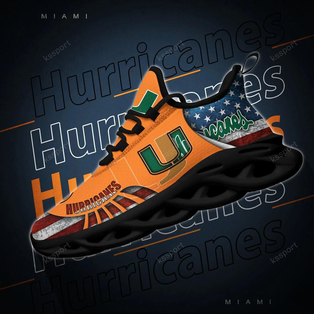 Miami Hurricanes Max Soul Clunky Shoes - Famjoys Miami Hurricanes Max Soul Clunky Shoes - Famjoys