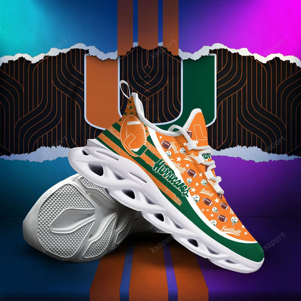 Miami Hurricanes Max Soul Clunky Sneakers - Famjoys Miami Hurricanes Max Soul Clunky Sneakers - Famjoys