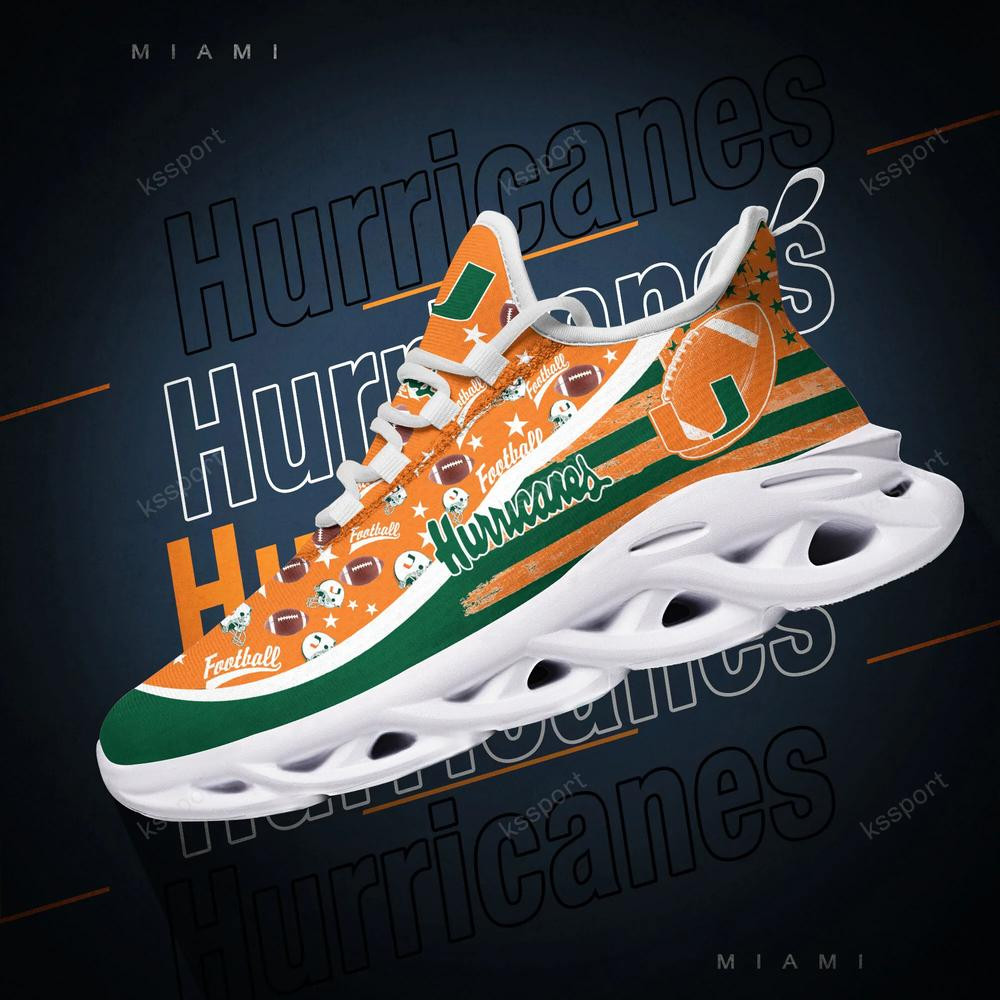 Miami Hurricanes Max Soul Clunky Sneakers - Famjoys Miami Hurricanes Max Soul Clunky Sneakers - Famjoys