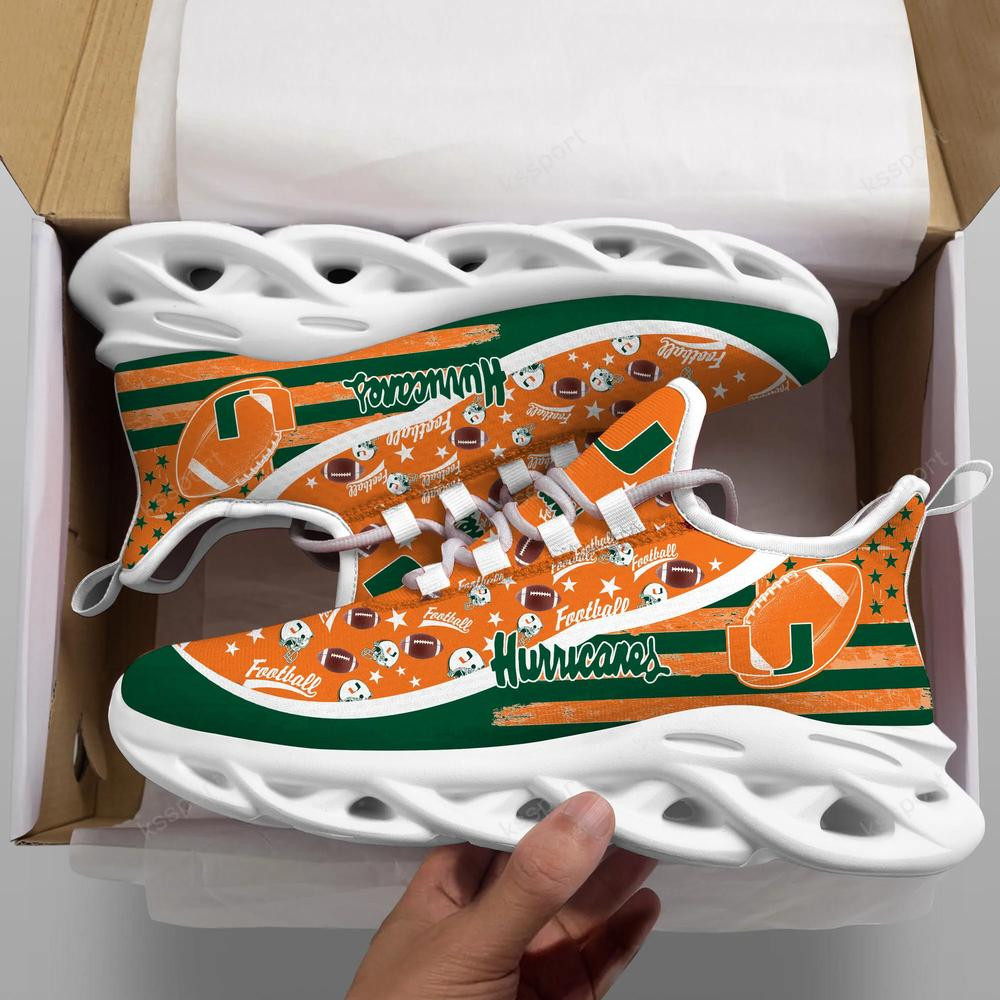 Miami Hurricanes Max Soul Clunky Sneakers - Famjoys Miami Hurricanes Max Soul Clunky Sneakers - Famjoys