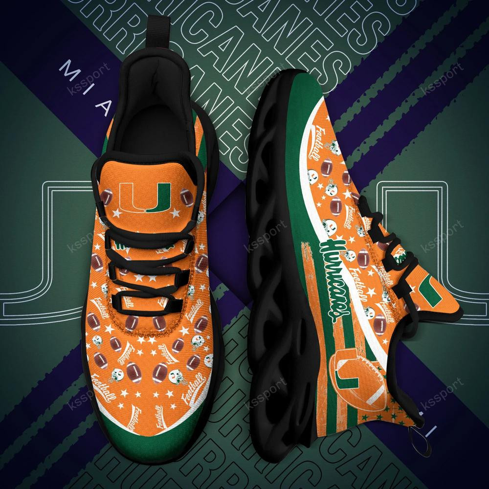 Miami Hurricanes Max Soul Clunky Sneakers - Famjoys Miami Hurricanes Max Soul Clunky Sneakers - Famjoys