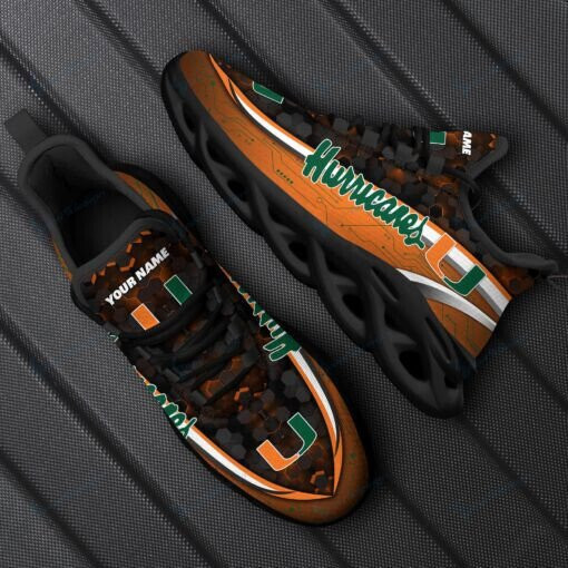 Miami Hurricanes Personalized Max Soul YZ Running Sneakers 122 - Famjoys Miami Hurricanes Personalized Max Soul YZ Running Sneakers 122 - Famjoys