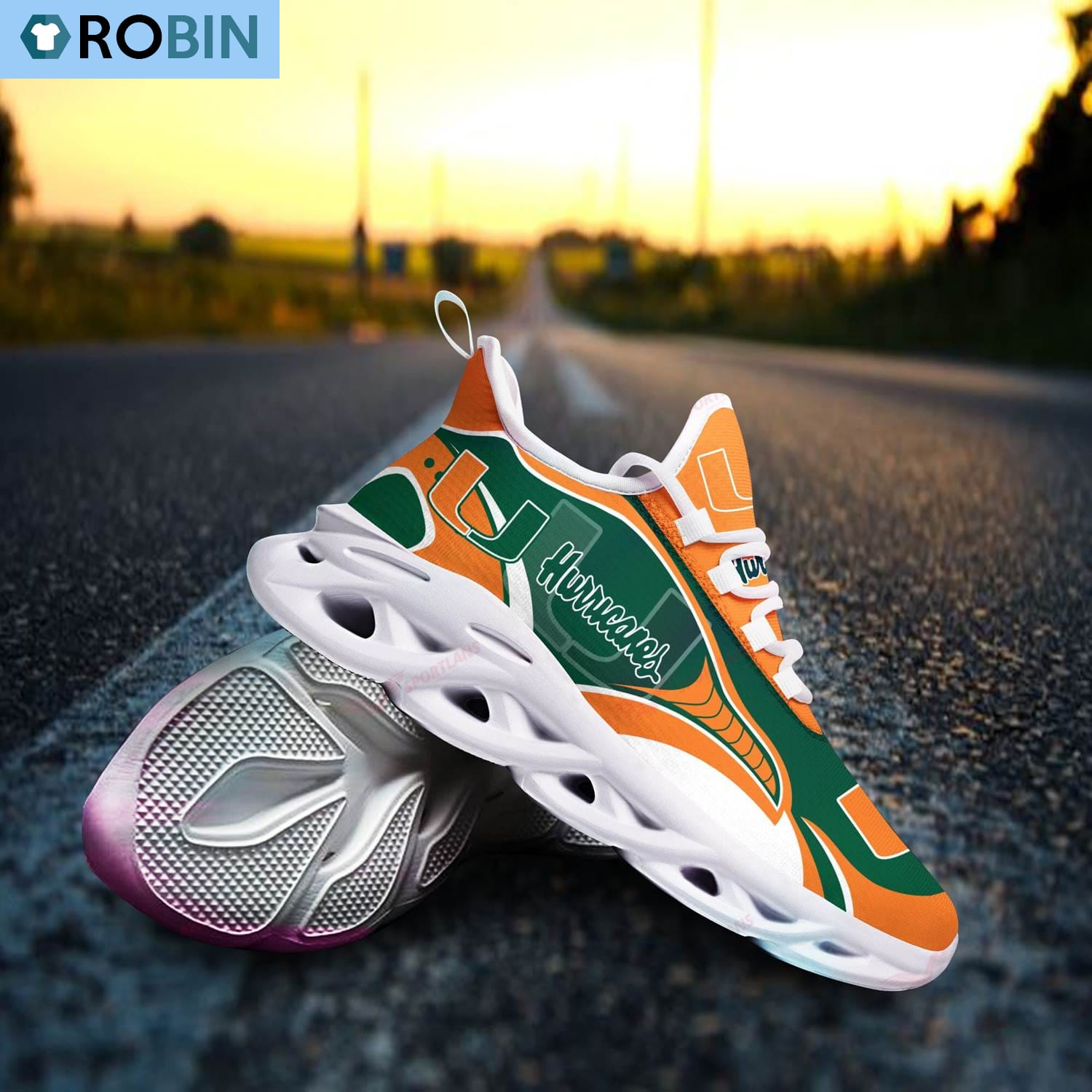 Miami Hurricanes Sneakers - Famjoys Miami Hurricanes Sneakers - Famjoys