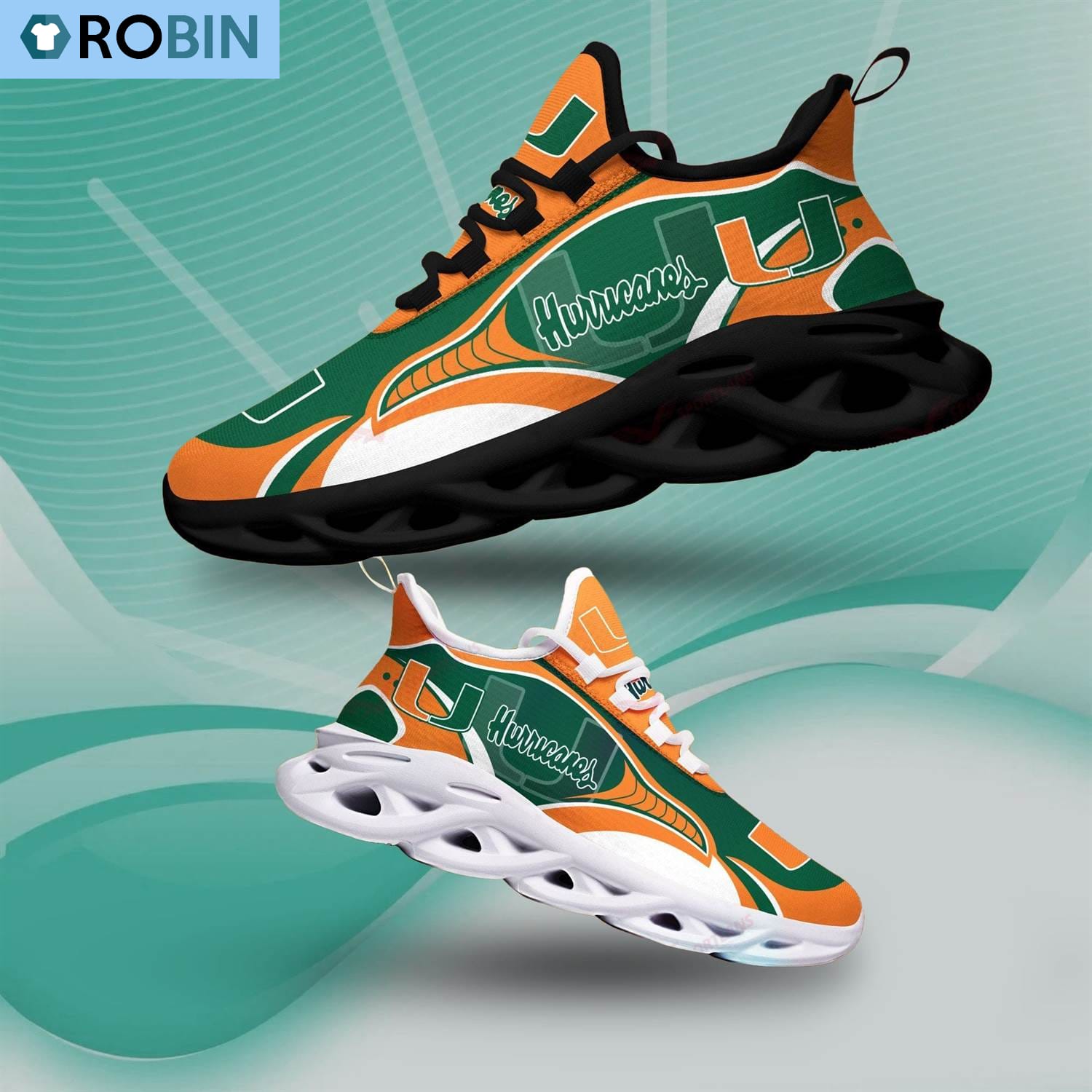 Miami Hurricanes Sneakers - Famjoys Miami Hurricanes Sneakers - Famjoys