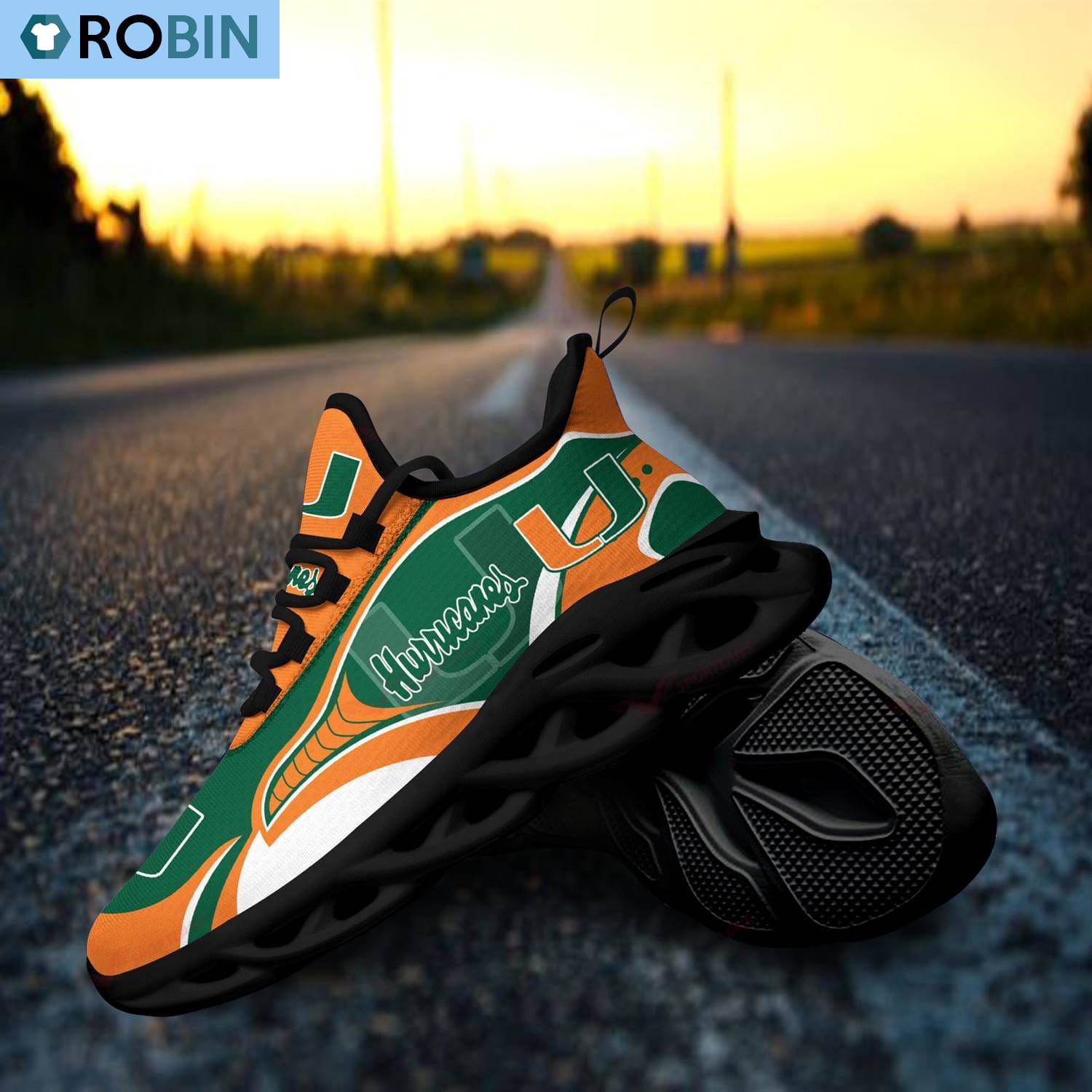 Miami Hurricanes Sneakers - Famjoys Miami Hurricanes Sneakers - Famjoys