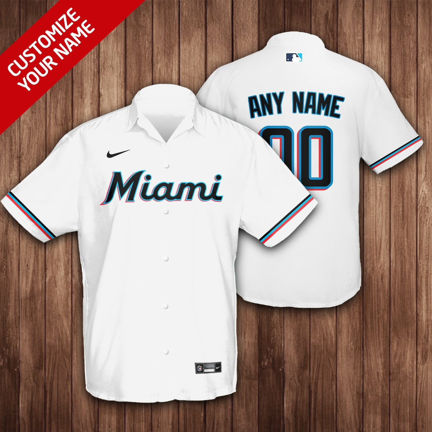 Miami Marlins Hawaiian Shirt - Famjoys Miami Marlins Hawaiian Shirt - Famjoys