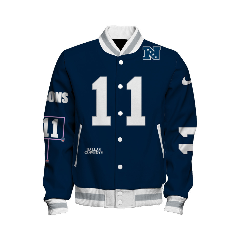 Micah Parsons #11 Dallas Cowboys National Football League Unisex Varsity Jacket - Famjoys Micah Parsons #11 Dallas Cowboys National Football League Unisex Varsity Jacket - Famjoys