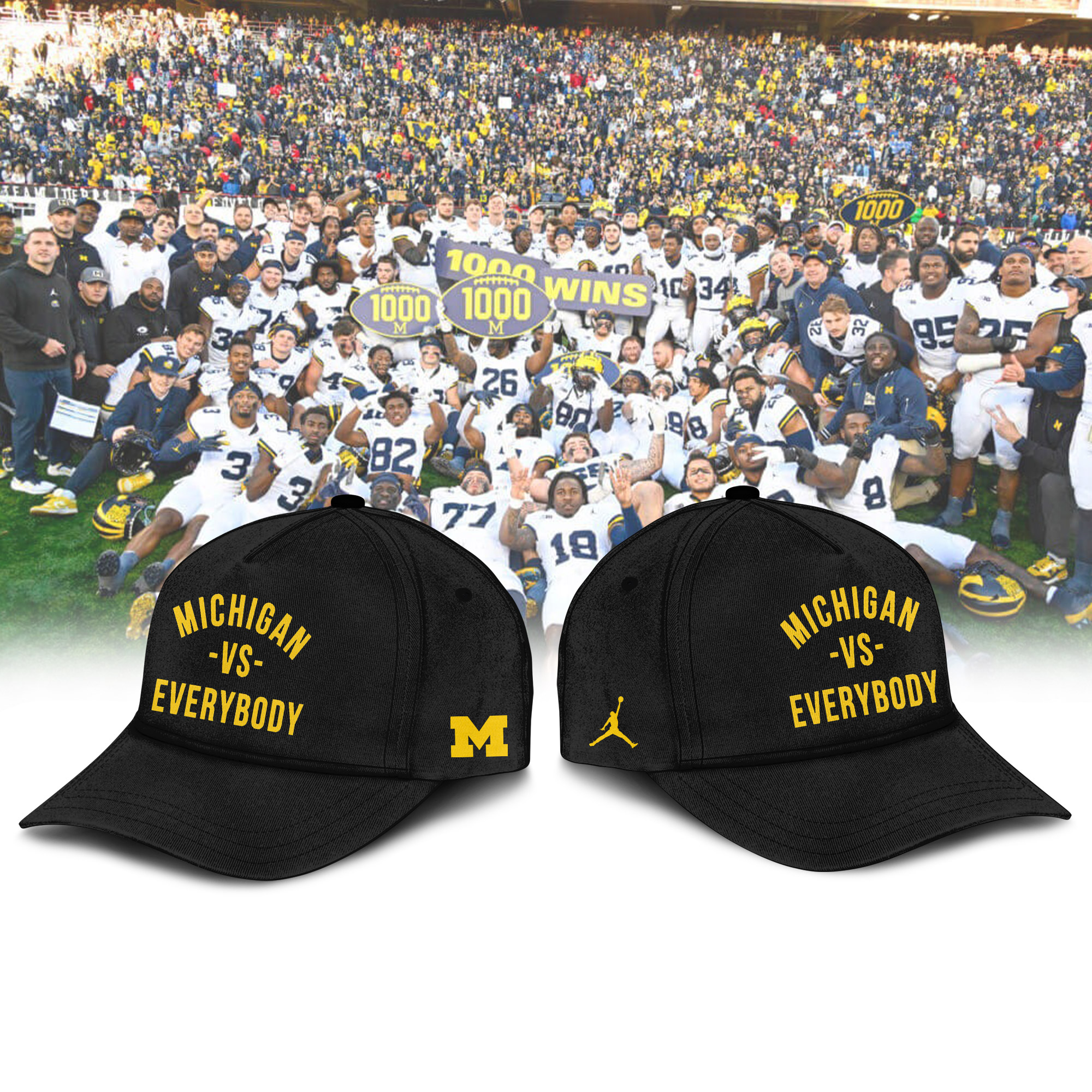 Michigan Football Michigan VsEverybody Hoodie + Jogger + Cap Special Edition - Famjoys Michigan Football Michigan VsEverybody Hoodie + Jogger + Cap Special Edition - Famjoys
