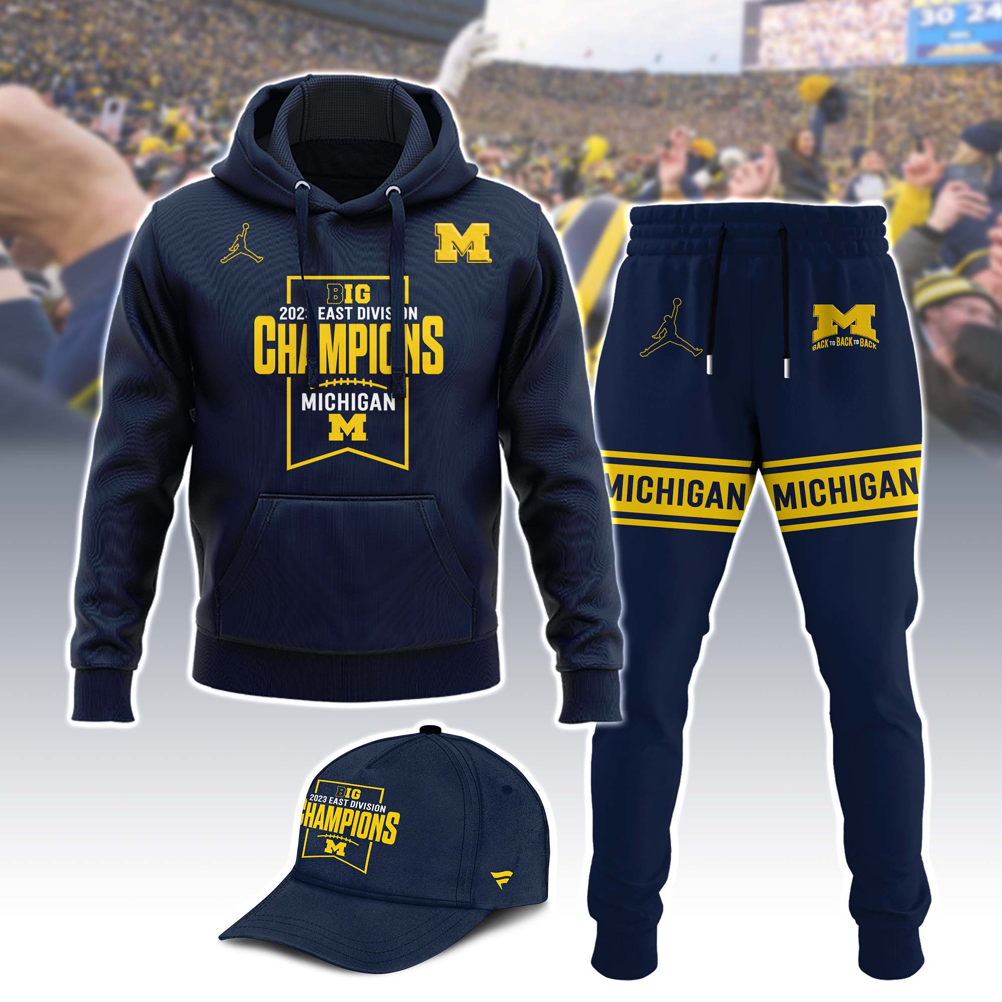 Michigan Football NCAA Back To Back BIG TEN Champions 002 - Famjoys Michigan Football NCAA Back To Back BIG TEN Champions 002 - Famjoys