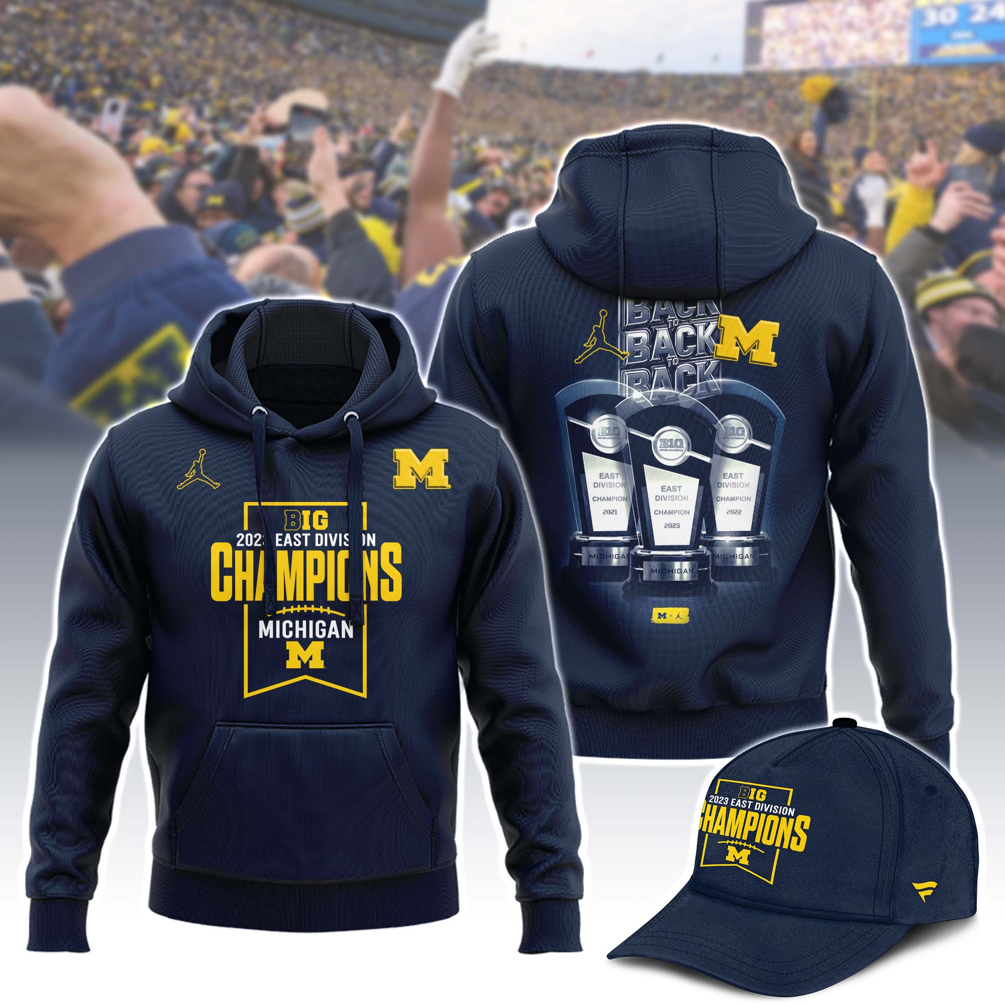 Michigan Football NCAA Back To Back BIG TEN Champions 002 - Famjoys Michigan Football NCAA Back To Back BIG TEN Champions 002 - Famjoys
