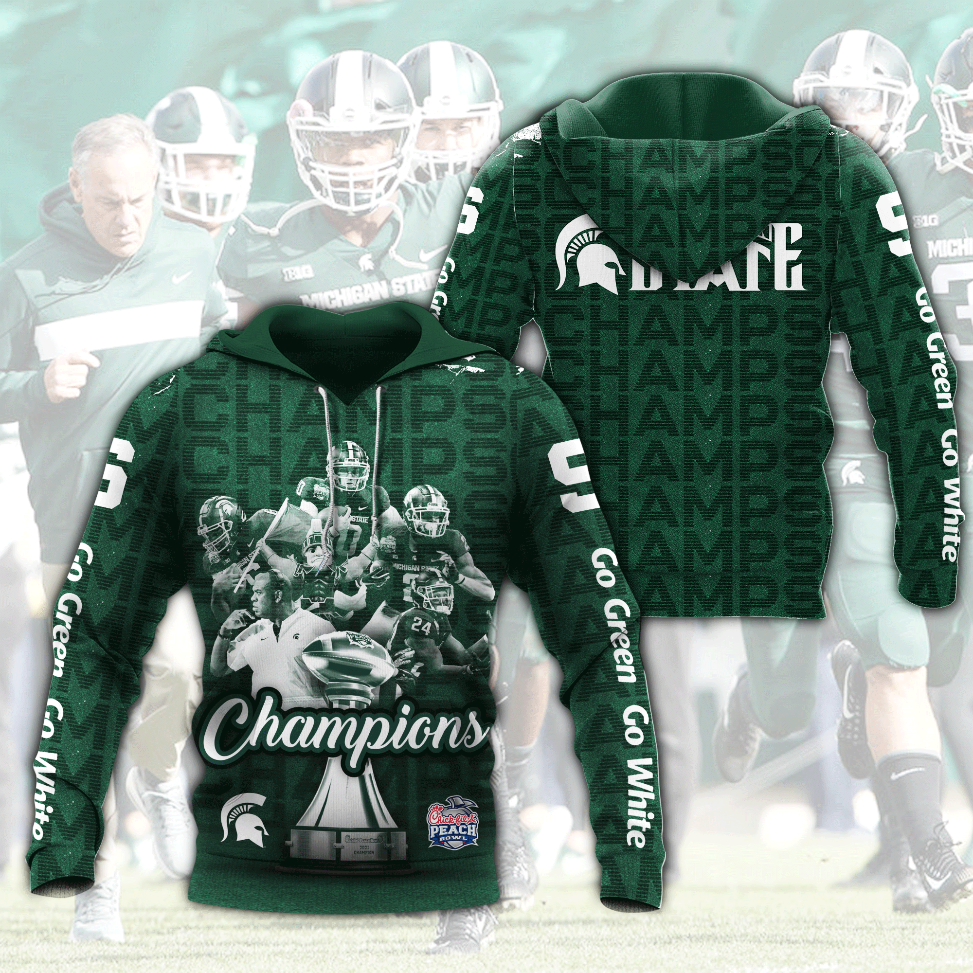 Michigan State 3D All Over Printed Shirt - Famjoys