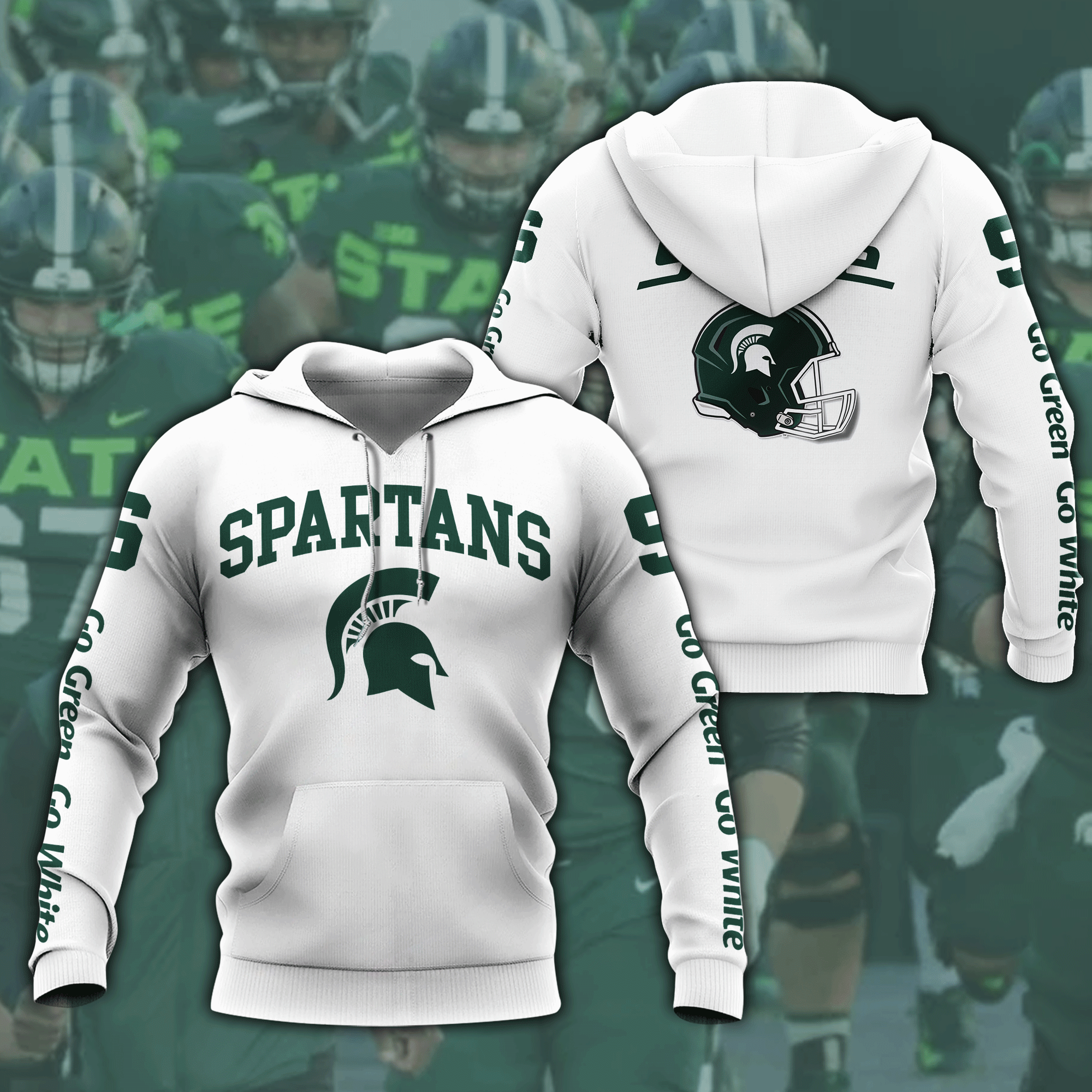 Michigan State 3D All Over Printed Shirts - Famjoys