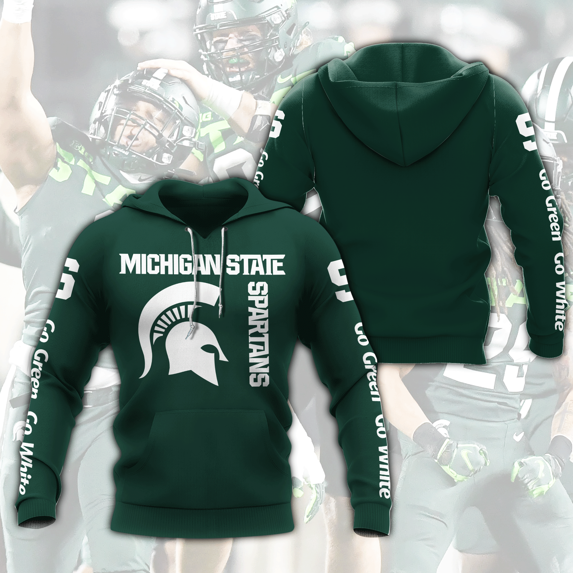 Michigan State 3D All Over Printed Shirts - Famjoys