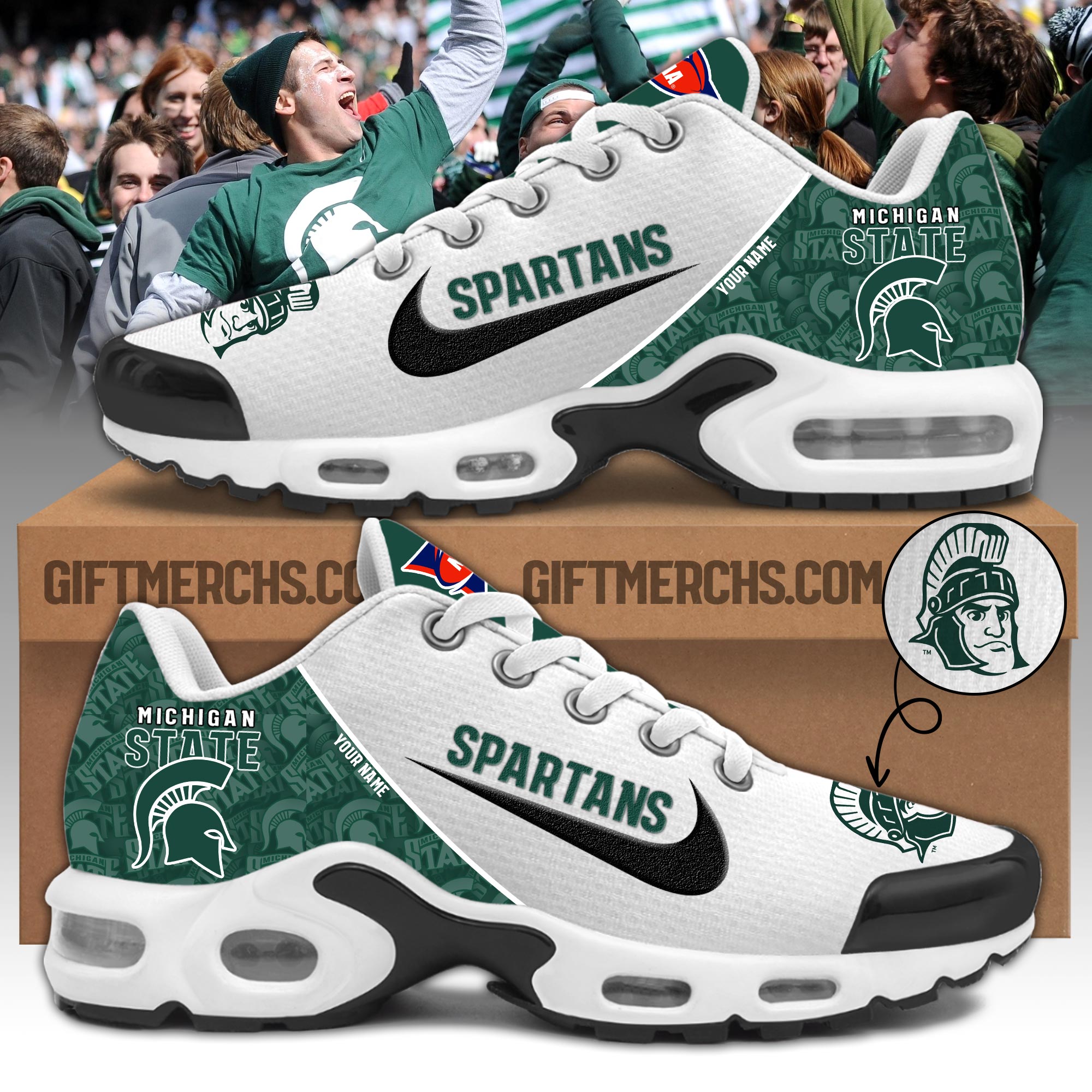 Michigan State Personalized Shoes - Famjoys Michigan State Personalized Shoes - Famjoys