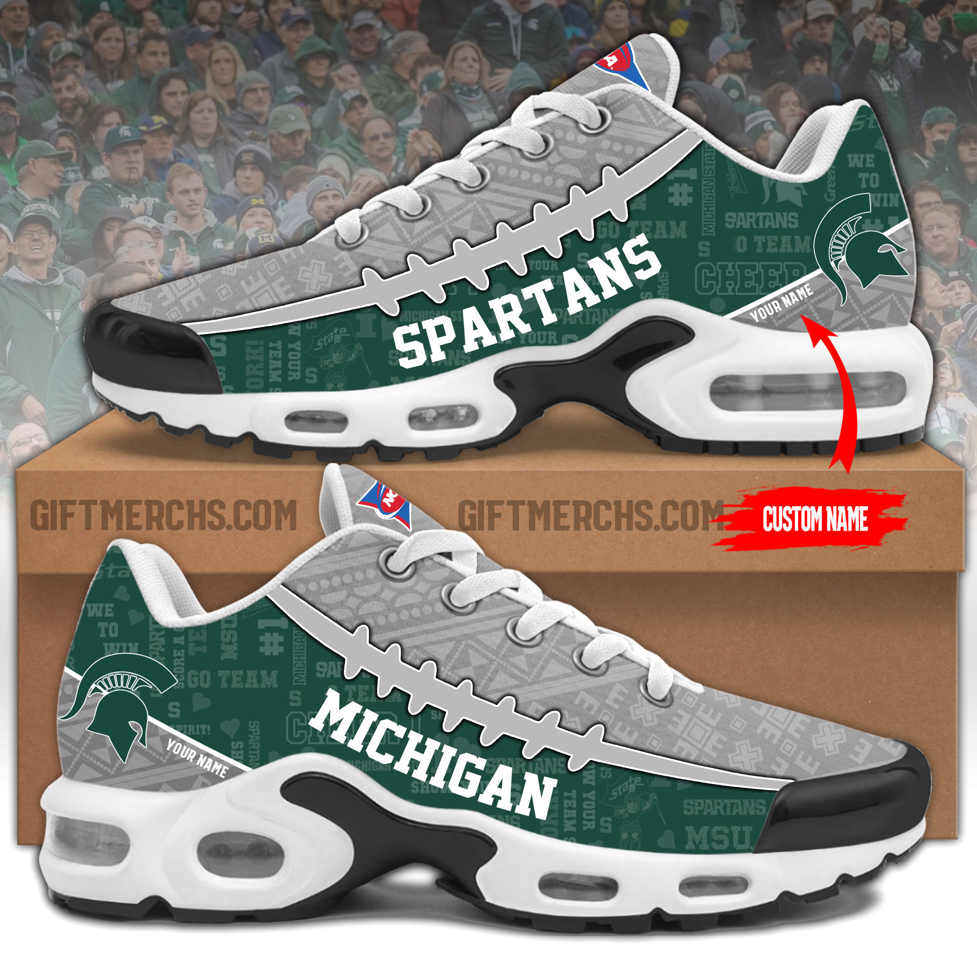 Michigan State Personalized Shoes - Famjoys Michigan State Personalized Shoes - Famjoys