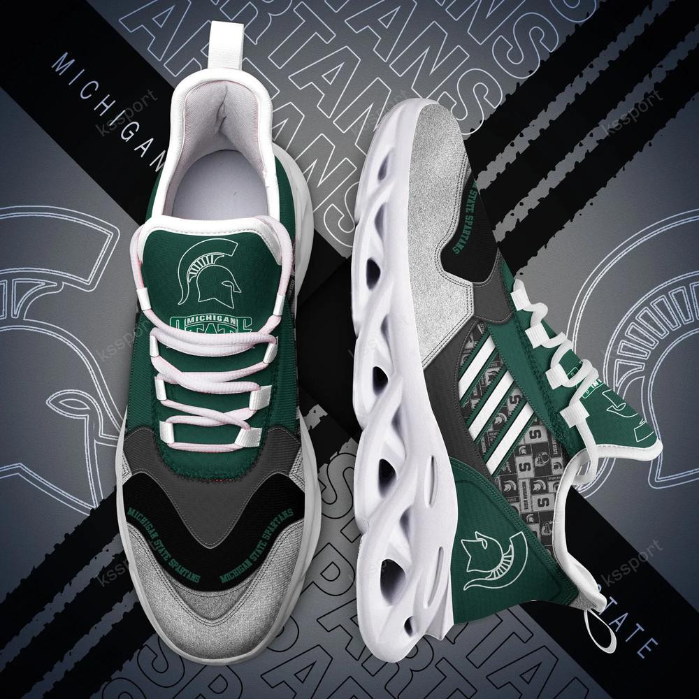 Michigan State Spartans Max Soul Clunky, Running Sneakers - Famjoys Michigan State Spartans Max Soul Clunky, Running Sneakers - Famjoys