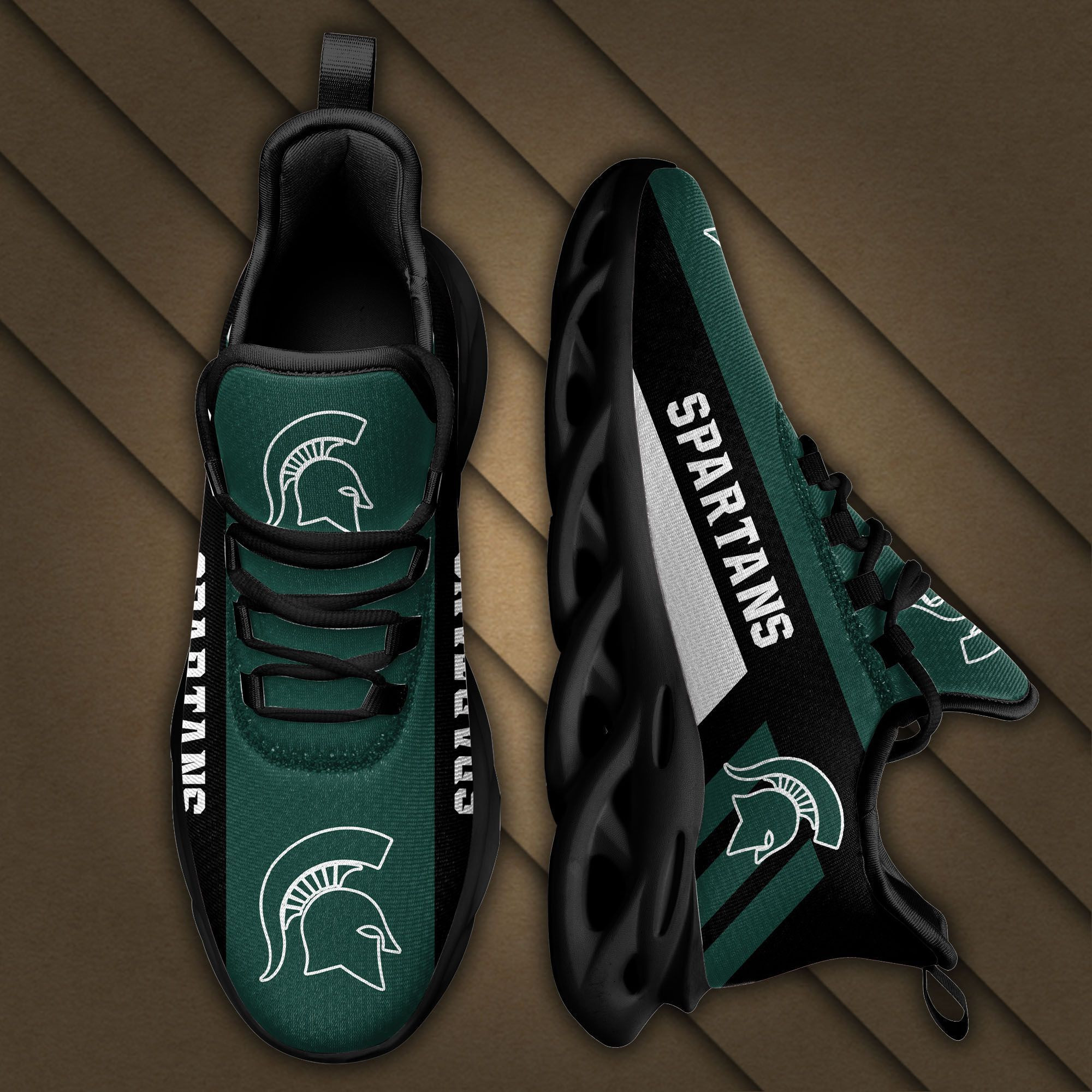 Michigan State Spartans Max Soul Sneakers Shoes - Famjoys Michigan State Spartans Max Soul Sneakers Shoes - Famjoys