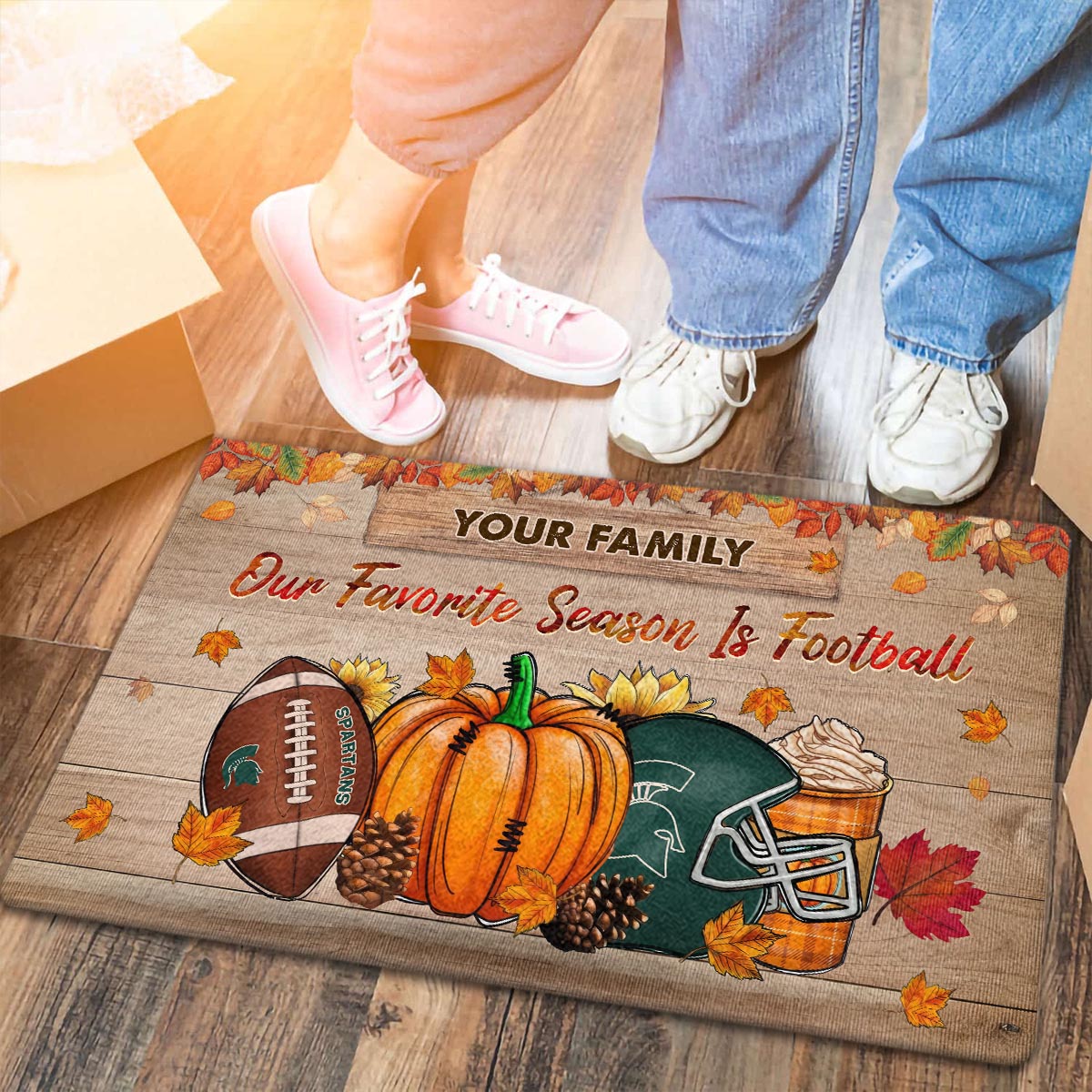 Michigan State Spartans Our Favorite Season is Football Doormat - Famjoys Michigan State Spartans Our Favorite Season is Football Doormat - Famjoys